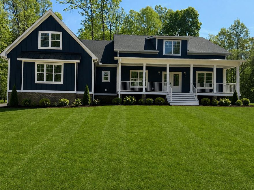 READY FOR DELIVERY! Brand new construction by J. D. Goodman Builder, Inc. in Lighthouse Point on the private side of Lake Anna with an assigned covered boat slip: a combination that remains in short supply heading into peak lake season. This 5-bedroom, 4.5-bath home delivers the scale, layout, and features lake-lovers' most requested elements, whether for a primary residence, second home, or short-term rental investment. The main level is built for volume and function, anchored by vaulted ceilings and fireplace in the open living area that connects directly to a large-scale kitchen designed for entertaining. Quartz countertops, an oversized island, and an exceptionally large walk-in pantry provide the storage and prep
capacity buyers expect for hosting groups at the lake. The flow from kitchen to living to outdoor space is intentional and efficient, ideal for weekend gatherings, multi-family use, or maximizing rental appeal. The 13’ x 30’ covered rear porch, paired with a full 13’ x 30’ concrete patio, significantly expands usable living space and creates a true indoor/outdoor connection, a widely desired feature in Lake Anna properties. The side-load garage and dark blue board & batten HardiePlank exterior elevate curb appeal while maintaining low-maintenance durability. With 5 true bedrooms and 3.5 baths, the layout supports high-occupancy living without compromise. The primary suite is privately positioned, while additional bedrooms and upper-level space offer flexibility for guests, bunk configurations, or dedicated office/recreation use, key considerations for evaluating both lifestyle and income potential. Lighthouse Point continues to stand out for its private-side water access, covered boat slips, and proximity to marinas, waterfront dining, breweries, and wineries. Closing cost assistance is available through preferred lender.