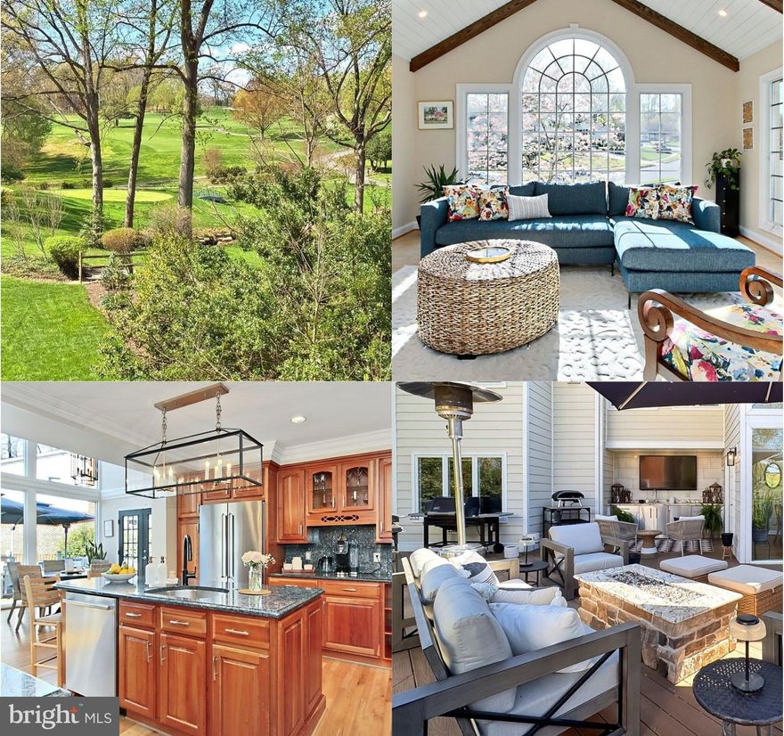 Impeccable Finishes...Incredible Golf Course Views! Welcome home! Classic elegance meets modern comfort in this beautifully designed home, with stunning windows and an abundance of natural light! From the moment you step onto the charming front porch, you’ll fall in love with its timeless elegance. To your left, the living room is a refined space that features elegant crown and picture frame molding. Continue into the tranquil sunroom, where impressive vaulted ceilings with wooden beams and gorgeous Palladian windows create a serene retreat. From the formal dining room, gleaming hardwood floors lead you into the spacious kitchen, complete with rich wooden cabinets, an oversized island, and stainless steel appliances, including a double wall oven (2024) and enviable Viking gas rangetop. Enjoy your morning coffee by the dramatic two-story fireplace as sunlight pours through the stunning wall of windows in the breakfast room. On the other side of the kitchen you’ll find the generously sized family room welcomes you with a cozy brick fireplace, while a main-level bedroom offers the perfect space for a home office, guest room, or playroom. Upstairs, plush carpeting guides you to the expansive primary bedroom, a luxurious retreat boasting a gorgeous stone-surround gas fireplace, private sitting room, and two massive walk-in closets. The sophisticated en suite bathroom features an extra wide vanity, step-in shower, soothing soaking tub, and indulgent heated floors. Four additional bedrooms offer wide closets, ceiling fans, and soft carpeted floors, with shared access to the large hall bathroom. The lower level of the home  provides even more flexibility, with a spacious recreation room, wet bar, and several large storage rooms. Two bonus rooms and a third full bathroom make this space ideal for additional bedrooms, a home gym, or crafting space. Step outside into a backyard made for entertaining. Relax by the outdoor fireplace on the patio, or host gatherings on the wide deck with an outdoor wet bar and gas fireplace, surrounded by the beautiful landscaping and gorgeous views of the lush Springfield Golf Course. A three-car garage and long driveway provide ample parking for family and guests. Recent home updates include a mini split HVAC system (2024) and new water heater (2024). This established community, with tennis courts and sidewalks throughout, is only half a mile to West Springfield Elementary School. Minutes to Trader Joe’s, Giant, Wegmans, Springfield Town Center, Pohick Valley Stream Park, Fort Belvoir, and The Pentagon. Quick access to I-95, I-495, Fairfax County Parkway, Franconia-Springfield Parkway, and Old Keene Mill Road, as well as the Franconia-Springfield Metro and VRE Stations. Schedule a private tour of your gorgeous home today!