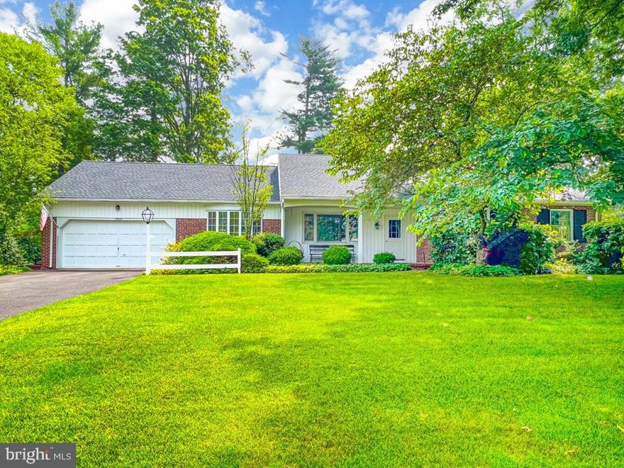 Picture perfect, beautiful curb appeal on a very inviting street, describes this home. Centered in Yardley, this nearly 3,000 sq. feet, 5/6 bedroom home has 3 full baths and was uniquely custom designed. Featuring a first floor Primary Bedroom, plus 2 other bedrooms on the main floor, one currently used as a den with a picture window overlooking the  well landscaped yard. Admittedly needs updating, but the potential is incredible. Hardwood flooring under most carpets, newer stainless steel appliances, and very graciously sized rooms. The Formal living room has a decorative fireplace with custom cabinetry surrounding it.  A formal dining room opens to the eat in kitchen. Two to three bedrooms, 2 full bathrooms and the mud/laundry room round out this floor.  The 2nd floor offers 3 very generous rooms sharing a full hall bath. A large walk in attic space  is accessed from the larger bedroom. Most closets are walk-in, closet space will not be an issue. There is a full finished basement, with decorative fireplace, along with a large workroom  and a dark room.  The yard is spectacular, a large brick patio and an expansive flat yard shielded by tall trees. This isn't everyone's house, but it just might be yours.