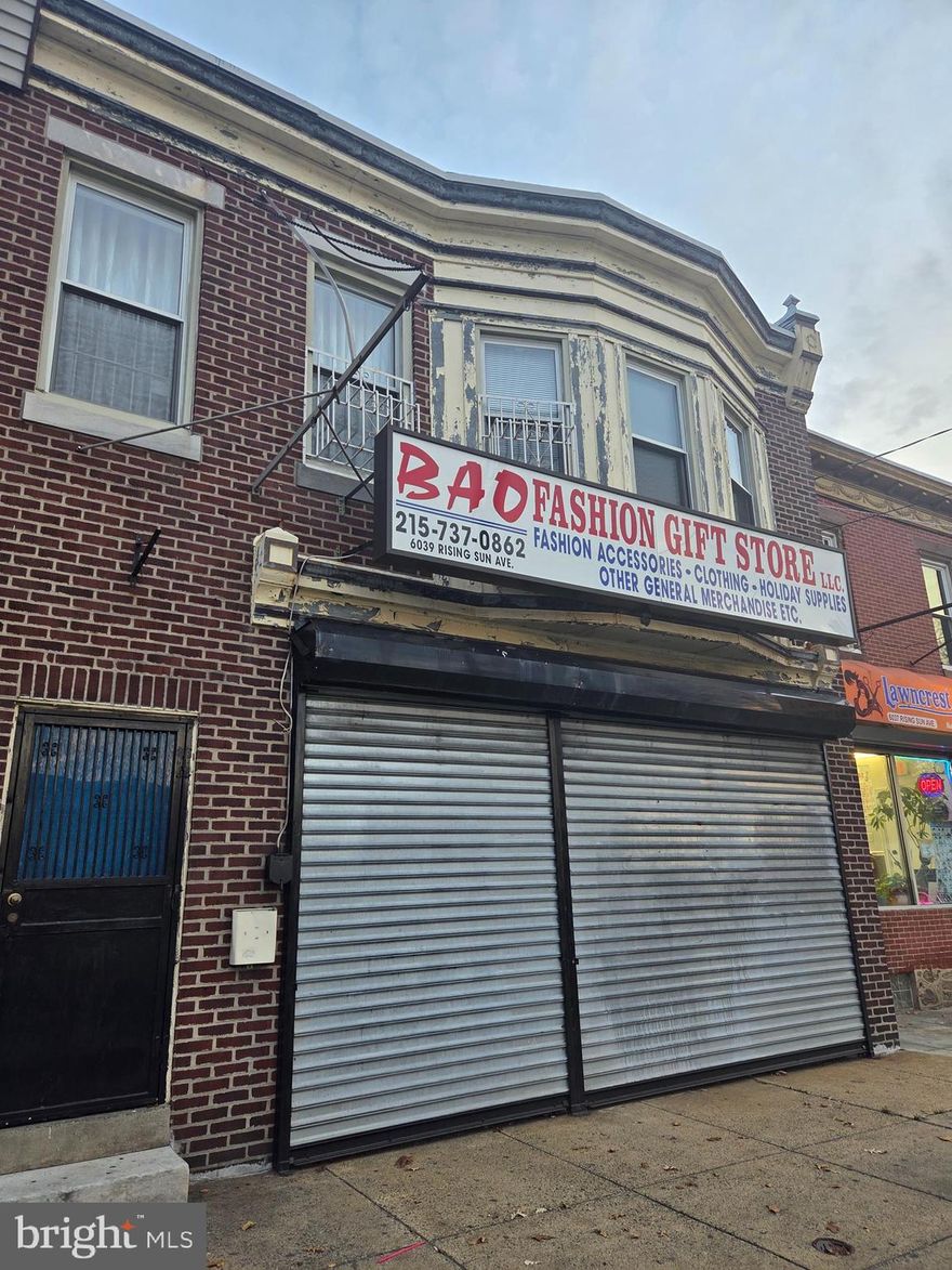 Prime 1,600 Sq Ft Commercial Space on Rising Sun Ave – Ready for Your Business

Welcome to 6039 Rising Sun Ave, a spacious and versatile first-floor commercial unit offering approximately 1,600 sq ft of open, usable space in a high-visibility Northeast Philadelphia corridor. The property has been freshly white-boxed, providing a clean, flexible blank slate ideal for a wide range of commercial uses—retail, professional services, medical, office, boutique fitness, and more.

Featuring central air conditioning and heating, this unit provides year-round comfort for staff and customers alike. Large storefront windows allow for excellent natural light and signage opportunities, helping your business stand out in a well-trafficked area surrounded by established neighborhood retailers and residential density.

With its wide-open layout and ready-to-customize condition, this commercial unit is perfectly positioned for its next tenant to bring their vision to life.

Key Features:

Approx. 1,600 sq ft first-floor commercial space

White-boxed and ready for fit-out

Central AC & Heat

Excellent storefront visibility

High-traffic area on Rising Sun Ave

Suitable for a variety of commercial uses

A rare opportunity to secure a customizable commercial footprint in a thriving Northeast Philadelphia location. Reach out today for more details or to schedule a private showing.