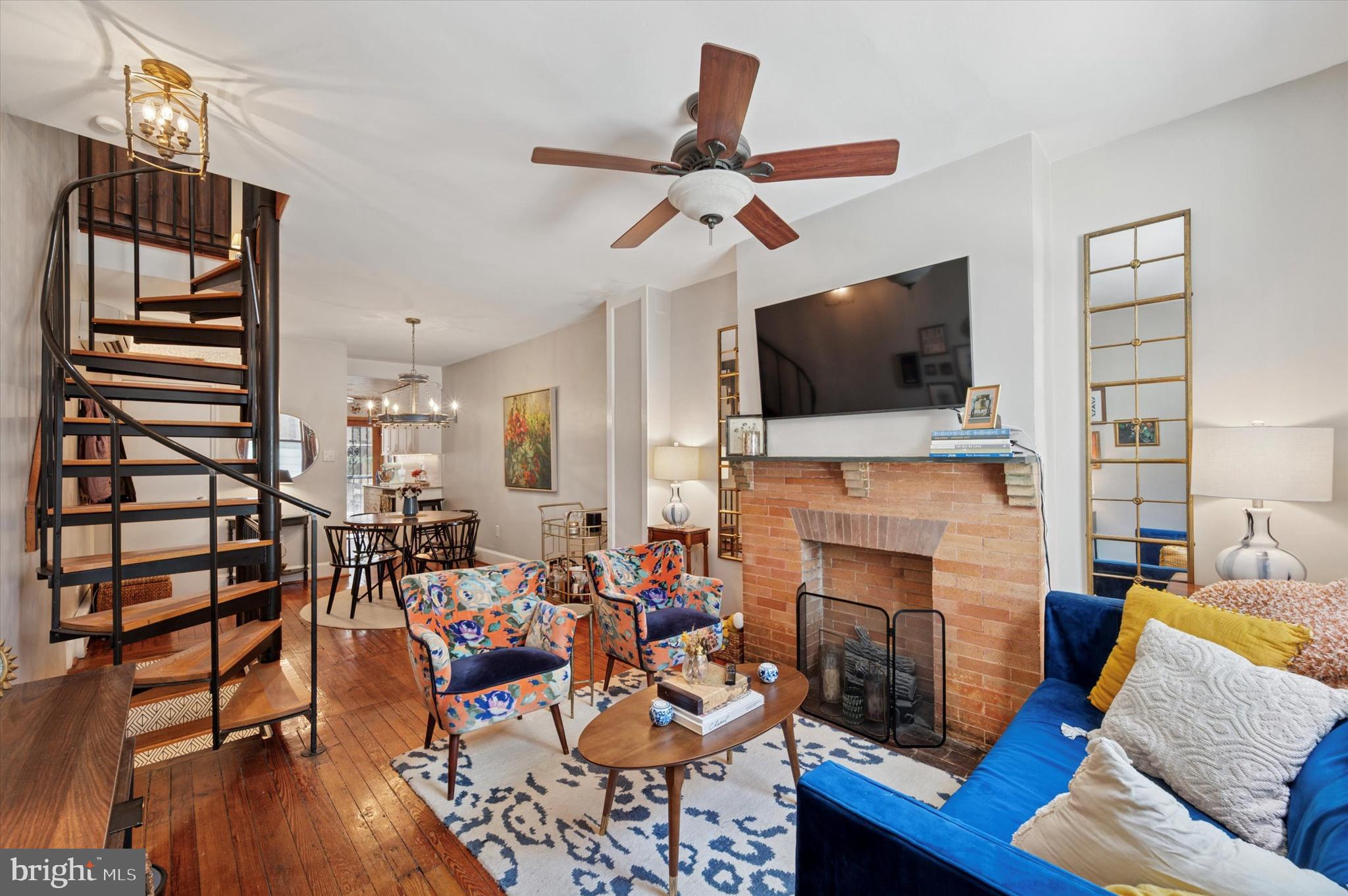 Amazing opportunity to rent a full furnished home in the heart of Center City! This stunning 2 bed, 1.5 bath is totally move in ready to just pack your bags! The first floor has an inviting living and dining area which flows into the renovated kitchen with dishwasher and gas stove! The back patio is perfect for dining alfresco and working outside. There is also a half bathroom on the main level. Upstairs you will find two spacious bedrooms. One has a queen sized bed and attached den area which can be used as an office/dressing room. There is also a walk in closet in this room. The hallway has another closet and full bathroom. There is another nice sized bedroom with a day bed and desk. The basement has another living area with a comfy couch and TV, storage and laundry! This home has the perfect blend of charm and renovation. This home will be available fully furnished anytime starting as early as August 15th and can run through anytime April1st- June 1st, 2026. Please inquire for more information.