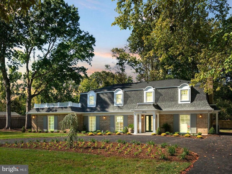 Looking for a full, whole house renovation on a fabulous nearly 1/2 acre lot with Potomac water views? Then look no further! Situated at the end of a peaceful cul-de-sac, 9516 Ferry Harbour is sure to amaze. Offering Single floor living with ADA accessible main floor, 36"+ wide doors and curbless shower room on the entry level. Fully modernized, improved, expanded and beautified throughout. With it's Mansard roof, spacious rooftop deck with stunning Potomac river views, floor to ceiling main floor windows, gourmet chefs kitchen which includes induction cooktop, gorgeous matte finish appliances, glass hood, Advantium quick cook oven and dishwasher drawers. as well as an en-suite bathroom and walk-in closet for each and every bedroom, this home is guaranteed to please the senses and check every box on not only your must-have list, but every box on your would love-to-have list. The list of improvements goes on and on...Freshly paved driveway, flagstone patio and porch, new side entry, main level primary with huge wet room, extra wide hallways and doorways, beautiful pergola added over the rear patio, adjusted roofline to add symmetry and balance, improved landscaping and plantings, main level laundry with 2nd w/d hookups on upper level, exterior access basement with fireplace, waterfall island countertops, ample recessed lighting throughout, and all new electrical, plumbing, systems, appliances, layout and features. Second Floor presents and option of a 2nd Primary Bedroom with rooftop deck access with serene views of the Potomac. Don't let this opportunity pass you by.  A truly breathtaking, one of a kind property that doesn't become available very often.