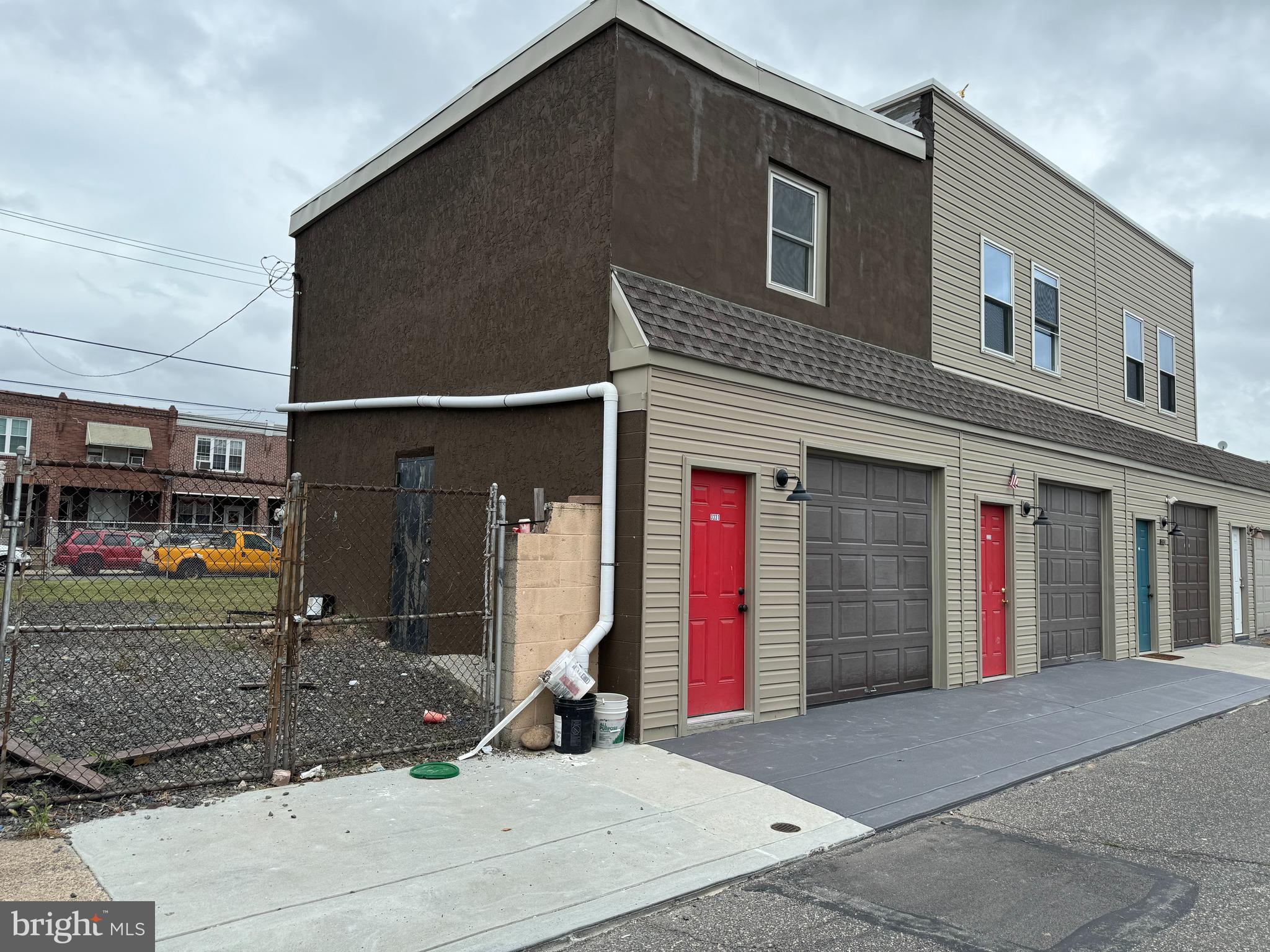Calling all builders and investors! Awesome development opportunity to own 3 lots that run street to street in booming Port Richmond. 2 of the lots have garages with second floors . Zoned RSA5 with plenty of potential in a desirable area. All three lots sold together. Easy access to I95. Garages are accessible on Webb Street. See attached rendition of potential blueprints in document section.