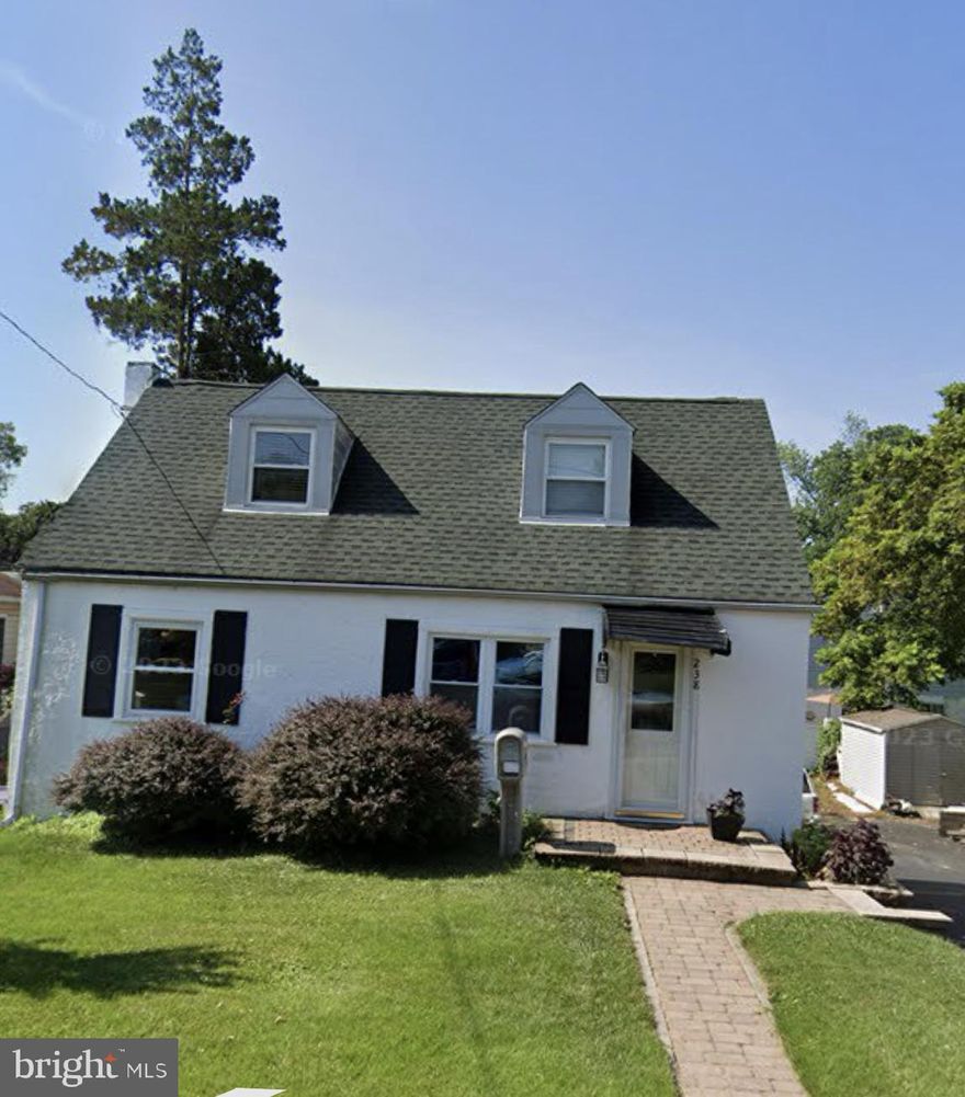 The price is appealing !!Welcome to this cozy Cape Cod located in a desirable section of Upper Moreland! This affordable single home possesses the pride of home-ownership! Located near an abundance of shopping, restaurants, WG train station, Willow Grove Turnpike and many township parks. Walk to UM High school grounds & UM Little League!This home has a  huge second floor [30'x12'] bedroom which could be redesigned for 2 bedrooms! Central air for the summer and economical gas heat for the chilly nights. The exterior boasts an EP Henry patio with a private backyard. This traditional and quaint home will not last long on the market. Act quickly and settle in 30 days! Make your appointment today! Don't pay HOA fees, buy a single now! This won't last