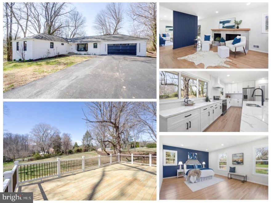 Welcome to 5110 Prestwick Drive in Fairfax, Virginia.  Main level primary bedroom!  Beautifully reimagined home that has been extensively remodeled and redesigned within the past year. Nearly every detail has been thoughtfully updated, offering a truly move-in-ready experience with modern style and high-end finishes throughout.

The home features a stunning, fully renovated kitchen with all-new appliances, complemented by renovated baths, including a luxurious primary suite with an oversized shower, private toilet room, and new cabinetry. Additional upgrades include a renovated hall bathroom and a lower-level bath.

Enjoy the open-concept, modern floor plan enhanced by hardwood flooring upstairs, updated light fixtures, and abundant natural light from new windows. Multiple walk-in closets provide generous storage, while the walkout lower level, fully renovated in 2025, adds versatile living space.

Step outside to a newly built deck overlooking a level, grassy one-acre lot.  It's perfect for entertaining, relaxing, or play.

Located in the sought-after Brecon Ridge community, this non-HOA neighborhood offers a rare blend of privacy and convenience. Residents enjoy a private entrance to the Country Club of Fairfax, with the unique option of golf cart access throughout the community. The home also provides direct access to the Braddock Road West Campus entrance of George Mason University and is centrally located near top-rated public and private schools.

Highly rated Oakview Elementary School, Frost Middle School and Woodson High School.