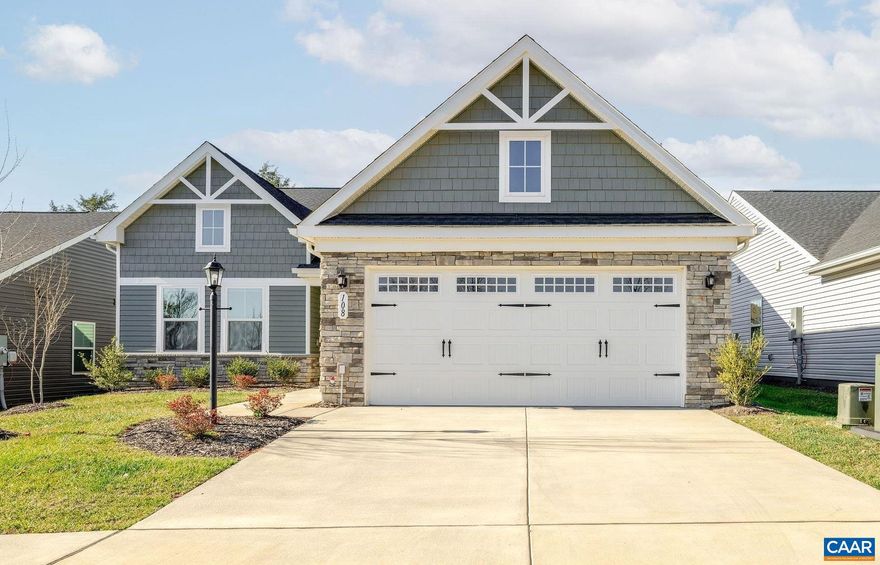 Welcome to Creekside Ranches, Greene County?s newest amenity-rich community featuring two pools, pickleball courts, a clubhouse with fitness center, playground, walking trails, and more. Perfectly located just north of Charlottesville along Route 29, Creekside offers a peaceful setting with breathtaking mountain views and a maintenance-free lifestyle with all lawn and landscaping care included. This beautifully designed Eden Cay model offers one-level living with an open-concept floor plan, 3 bedrooms, 2 full baths, and a 2-car garage. The spacious owner?s suite includes a private bath and a generous walk-in closet. The gourmet kitchen features maple cabinetry, granite countertops, a large island, and stainless steel appliances?perfect for cooking, gathering, and creating lasting memories. Every new home in Creekside Ranches is tested, inspected, and HERS� scored by an independent third-party energy consultant and inspector, ensuring efficiency, comfort, and quality you can trust.,Granite Counter,Maple Cabinets