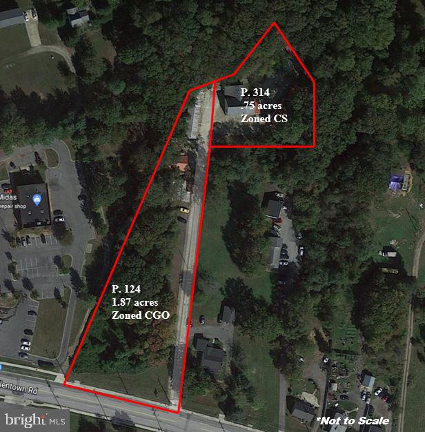 Prime Location! Tons of potential for development. Great visability - good traffic count! Property currently used as a cabinet shop. Ideal for numerous applications. There are 3 structures located on Parcel 314 which is .75 acres zoned CS and there are 2 structures located on Parcel 124 which is 1.87 acres zoned CGO. Existing structures included on both properties. Sold "as is"."