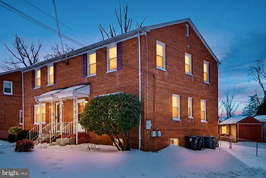 Freshly updated and move-in ready, this all-brick semi-detached home offers a smart, functional layout across three finished levels. The main level features hardwood floors, a spacious living room, a convenient powder room, and a renovated eat-in kitchen with granite countertops, breakfast bar, modern cabinetry, and stainless steel appliances.

The upper level includes three well-proportioned bedrooms and a full bathroom, highlighted by a generously sized primary bedroom with ample closet space.
The fully finished lower level adds valuable living space with a large recreation room, a full bathroom, and flexible options for work, guests, or entertaining.

Outdoor amenities include a fenced backyard with a patio and storage shed. Central air and classic brick construction complete this well-maintained home.