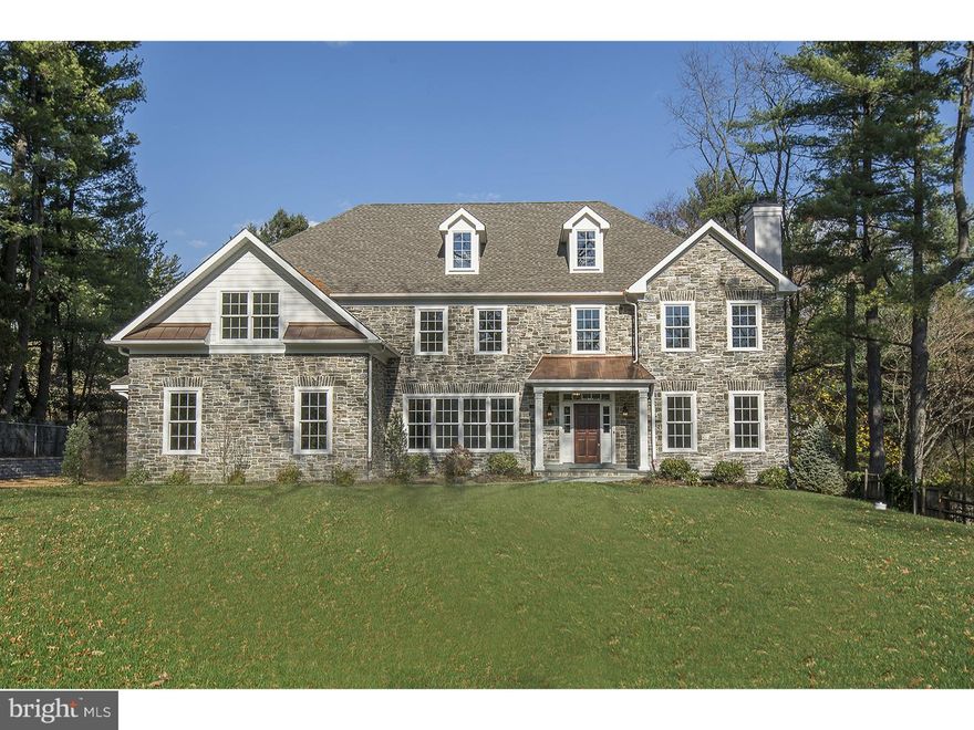 Must See this Transitional style home! Immediate Delivery!  Stunning custom new construction home on Penn Valley's most coveted street with designer finishes throughout. It proudly boasts of 5 Bedrooms, 4 full + 2 half baths and a 3 car garage with wood carriage style overhead garage doors in the premier Lower Merion School District. The home flows openly, blending a desirable Kitchen/Breakfast/Family living area with a traditional Main Line colonial floor plan. Large family room with coffered ceiling and cast stone mantel on wood burning fireplace. Private main level office with views to back yard.  A custom natural glistening mica stone blend adorns the front facade while durable Hardiplank wood grained siding complements the established Penn Valley neighborhood. The sophisticated Kitchen includes a tasteful design featuring Sub Zero, Wolf and Bosch appliances, a Butler's Pantry with a wet bar and Sub zero refrigerator, Walk-in Pantry, Quartzite countertops, farm sink, subway tile backsplash and low voltage cabinet lighting. The elegant custom millwork includes arched openings, and a Family Entry bench with hooks and grand crown moldings, casing and baseboard. The exquisite Master suite provides for both elegance and comfort. Here you will find a grand bedroom with tray ceiling overlooking the rear yard. Dual Master Vanities, a slipper soaking tub with classic telephone style faucet, an a spacious walk-in, multifunction thermostatic shower. His and Her closets with built in shelving and cabinetry and a private linen closet. The elegance of the home is complemented by quality of its construction. A three zone HVAC system is used with two 90% Heaters and 13 SEER condensing units. LED recessed lighting throughout. Large level back yard with flagstone patio and room for a pool. Minutes to highways, Center City and major employment centers.