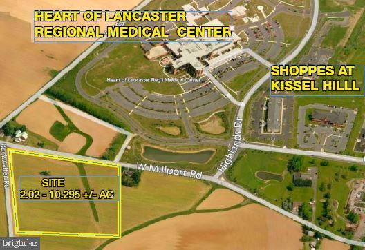 Prime commercial/industrial site in high profile location near Heart of Lancaster Hospital. Flexible zoning allows for med/prof offices, hotel/motel, light ind, distri, R&D, banks and many other uses.