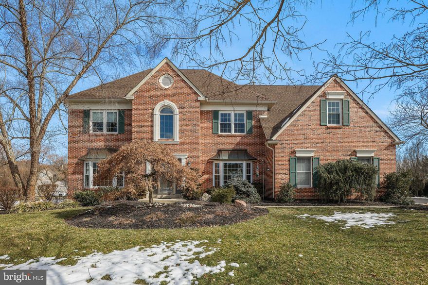 Located a stone’s throw from Central Park and in walking distance to Doylestown Borough, 3 Granite Circle is the opportunity you’ve long awaited. On a quaint cul-de-sac in the heart of the desirable Doylestown Lea community, this luxurious 4 bedroom, 4.1 bathroom property will elevate your lifestyle. The layout is ideal for both your peaceful daily habits and also entertaining company on evenings and weekends. Upon entering the two-story foyer, you’ll appreciate the rich hardwood floors extending into the private office to the right and the formal living room to the left. Abundant sunlight pours through the living room into the formal dining room and throughout the home. The glamorous white kitchen is the central gathering space, with high-end stainless steel appliances, white soft-close cabinetry, contrasting granite counters, upgraded light fixtures, plentiful storage, and sunny breakfast nook with glass door opening to the private paver patio. Spend holidays hosting loved ones in the two-story great room, gathering around the woodburning fireplace with marble surround and crisp white mantle. Up the back staircase, a stately hallway connects 4 bedrooms. Through double doors, the sophisticated primary suite offers cathedral ceiling, spacious sitting area, dual walk-in closets, and gorgeously upgraded en suite bathroom with custom-built dual vanity, soaking tub, custom tile shower, and radiant floor heat. Down the hallway, three generously proportioned bedrooms with ample closet space complete the second floor, one with a remodeled private en suite and two sharing a remodeled jack-and-jill bathroom. The lower level was designed to suit all your needs, easily accommodating a media room with gas fireplace, recreation space, bar area, and fitness room with adjacent full bathroom. Bursting with upgrades, the home is completely move-in ready with newer roof (2021), newer skylights (2021), newer windows (2016-2018), newer front door (2022), newer oversized hot water heater (2021), newer energy efficient heating and cooling systems (2021), remodeled kitchen and bathrooms, newer light fixtures, custom landscaping with flowering trees, irrigation, and spectacular three-car garage with ample storage. Fall in love with the adjacent Doylestown Community hike and bike path that connects the neighborhood to over 30 miles of trails to restaurants and boutiques, parks, and stunning scenery. Schedule your showing today to make this house your next home!