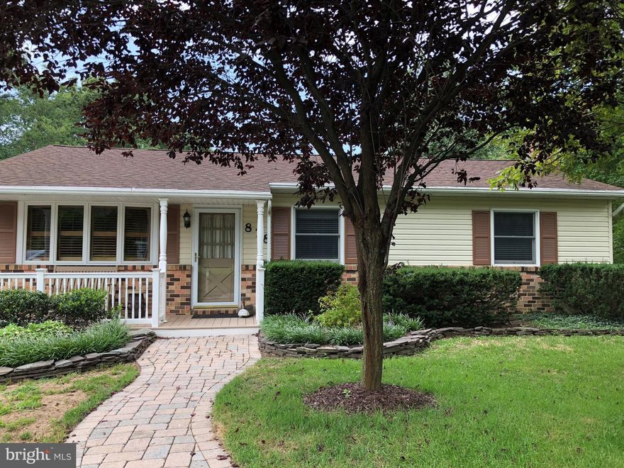 Great ranch home on spacious landscaped lot in Oakdale! Across from park and seems so private. Backyard is amazing with beautiful huge fishpond and screened gazebo...and tiers down to large flat space for kids to play. Mature trees, stream in back.  Hardwoods beneath carpet on main. Welcoming front porch. All appliances. 3 beds up and large finished family room w FP and walkout. Ample parking!