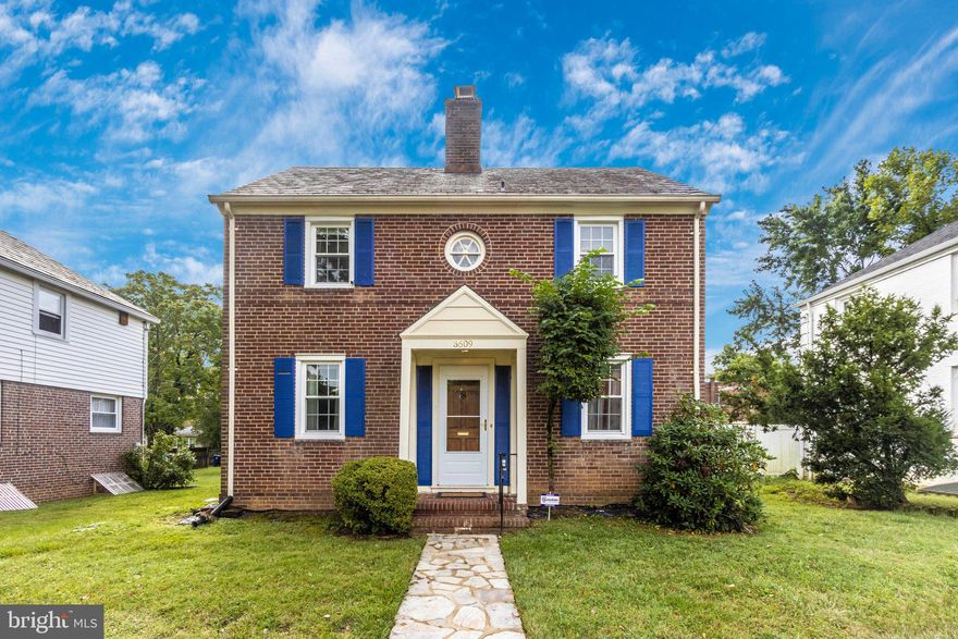 Upper Park Heights**Beautiful brick colonial featuring 3 BR, 2-1/2 Ba* -Large Living Room w/ fireplace, spacious formal DR,*  Galley kitchen w/gas stove & large pantry*Family Rm,  full bath, & utility rm in lower level*Basement waterproofed (lifetime warranty)*New windows 2-3 year ago**Floored, lighted attic (great for extra storage space)*  6  ceiling fans* Double bowl vanity* Mitsubshi wall unit on first floor and basement (heating & AC,  5 yrs +/-)*Upper level has CAC (unit in attic)* 10x20 shed was formerly a one car garage (can be turned back into garage)*Fenced-in rear yard w/ lg concrete patio*2 car concrete parking pad inside fence*Convenient location*Seller offering one year Cinch Home Warranty