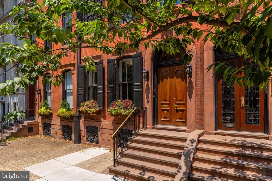 New Listing! 2015 Delancey Place located in the Heart Of Rittenhouse Square Neighborhood.  This Grand Federal Townhouse was restored to perfection with 5 Spacious Bedroom Suites, a library, a family room, a media room, five luxurious bathrooms and 4 powder rooms.  This Marvelous home has over 6,600 Sq. Ft. Plus two spacious decks, a TWO -car side by side garage and an Elevator to every level. The first floor welcomes you to a Huge Living room and a very large Dining Room with Historic Marble Fireplaces. This home boasts extraordinarily high soaring ceilings and very large windows surrounding you with an abundance of light. There are beautiful heated hardwood floors throughout. The Exceptionally Well Appointed Custom Gourmet kitchen is fully equipped with Miele, Wolf, and Subzero appliances. Located off the kitchen is a serene and spacious terrace for Barbecuing and dining al fresco. The gracious and ultra-spacious primary bedroom suite is located on the second floor with a fireplace, tremendous closet space, and a luxurious bath featuring a large glass-enclosed shower and a deep soaking tub. Adjacent to the primary suite, is a library/family room with a fireplace, custom built-in bar, and powder room, making for the perfect space for entertaining or to chill out. The third floor offers two very spacious bedrooms suites and a big media/study lounge room. The fourth floor has two additional bedrooms, 1.5 baths, a gym and home office with exquisite custom cabinetry. Take the elevator to the pilot house with a powder room, located off the Extraordinary Roof deck with sensational city skyline views, dining, lounging areas, outdoor kitchen for outdoor entertaining and enjoyment.  Completing the home is a finished basement with a media room, bedroom suite, one full bath, and additional space for storage. Located within the Award-winning Greenfield School catchment, and just a few blocks from Rittenhouse Square, the Best Restaurants and Shopping.