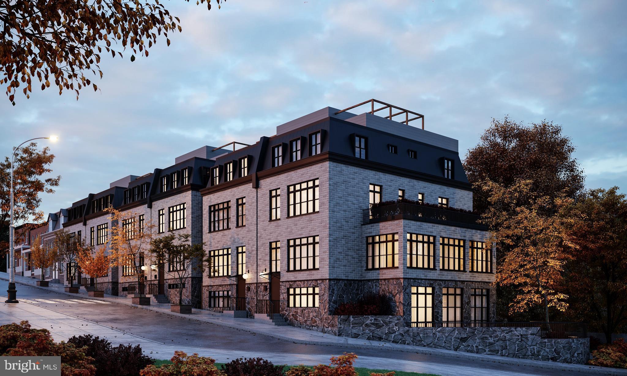 Welcome to Wissahickon Place - A boutique collection of 6 new construction homes designed by renowned architect Canno Design modeled after European-style architecture. With 4-5 BR's, 3 full plus 2 half BA's, this unique custom 24 foot wide end-unit with elevator boasts over 4k square feet of elegant modern living space.
Enter into a fabulous open-concept living floor featuring dramatic 10 ft high ceilings. Spacious Living Room with custom coffered ceiling, gas fireplace with custom built-in shelves and cabinetry with access to a private rear balcony. A true Chef's eat-in kitchen with SS appliances, shaker cabinetry, contemporary quartz counters and island. Dining room with custom built-in console including upper and lower cabinetry and wine refrigerator ideal for entertaining. A large side sunroom is enclosed in glass providing even more gorgeous living space.
Ascend to the Main floor oasis including a huge MBR with custom millwork accent wall, dual walk-in closets with custom built-ins. Spa-like en-suite BA features oversized step-in shower, double vanity, separate water closet and radiant heated floor.
Down the hall is a convenient laundry room with side by side washer/dryer.
A large sitting room complete with beamed ceiling, gas fireplace with custom built-ins and wet bar is ideal for a home office, media room or could also be a 5th BR.
Third floor features a guest suite plus 2 additional guest BR's and hall BA.
Up to the roof top deck which is ideal for entertaining with gorgeous sunset views.
Finished lower level provides additional flexible living space for home gym, office, play room or media room with walk-out access to large private patio/yard space. 2-car attached garage with plenty of storage and EV charger.
Quiet bucolic neighborhood just a short walk to Wissahickon Train station, trails, easy access to Manayunk's Main Street, Center City, major highways and the suburbs. 10 year property tax abatement. Truly exceptional.