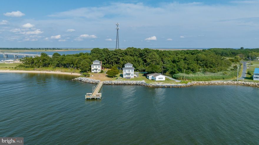 Wow!  You will not believe the Sunsets at this 3 story Waterfront Gem in Deal Island Maryland. Built in 2005 this home is in pristine condition and offers 3 bedrooms , 2 full baths with stunning waterfront views from all rooms!  Walk to the beautiful sandy beach next door or spend the day boating the Chesapeake Bay!  Please check out the video! Property extends into the woods on the other side of the driveway and includes a huge shed with electric and storage for all your water toys!!