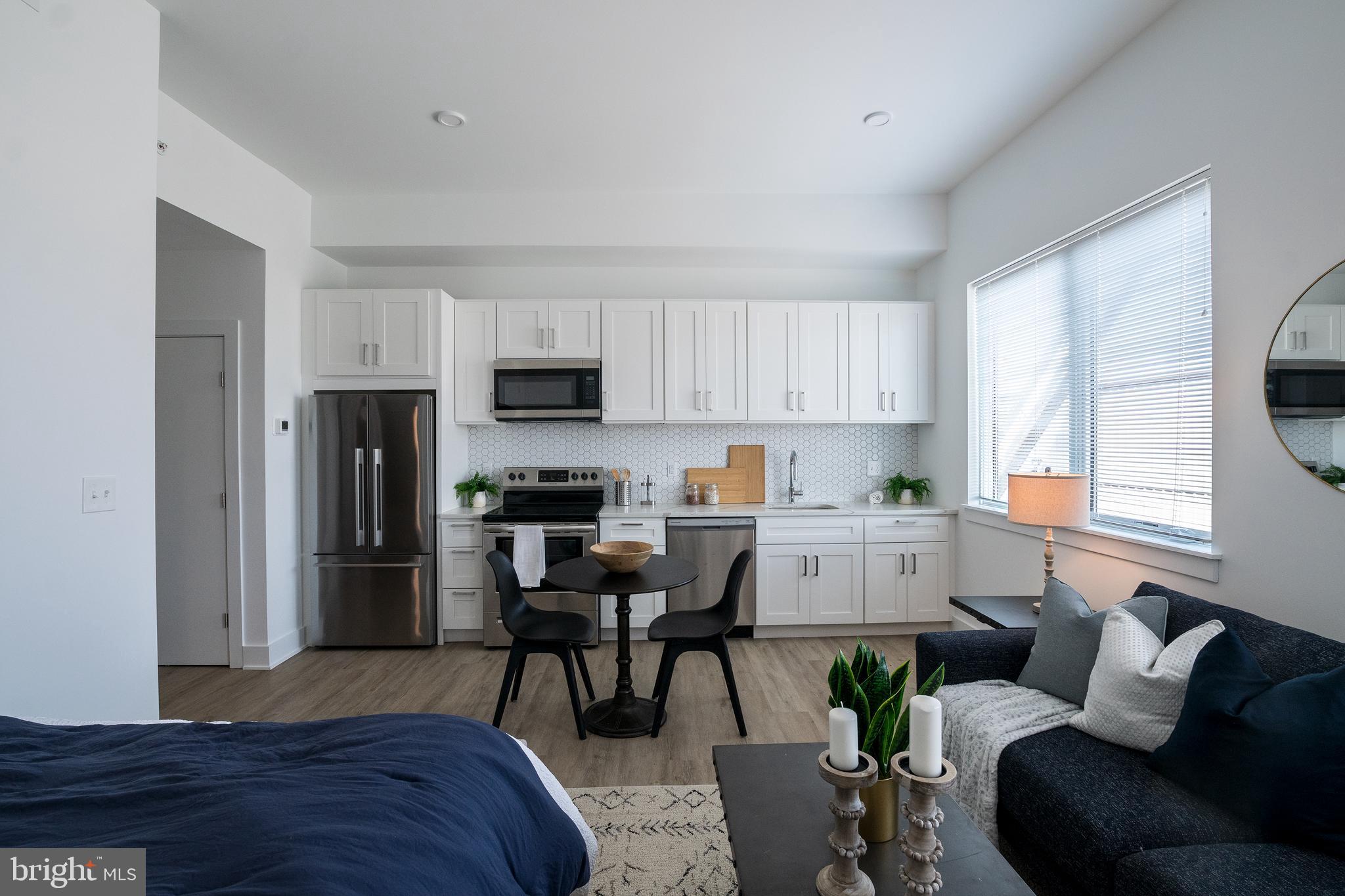 *Available NOW!*
Live in a beautiful 38-unit newer construction apartment building at 2235 Washington Avenue! Situated in the charming Graduate Hospital neighborhood, this building is near many local conveniences, restaurants, and attractions that are sure to make for an enjoyable living experience. The walkability is unparalleled as you can reach the Schuylkill River Park, larger stores like Aldi, CVS, Target and Sprouts Farmers Market, plus smaller businesses like The Sidecar Bar & Grille and Loco Pez, all by foot! Public transit is also accessible via Washington Avenue and Broad Street, and you are close to I-76 for traveling in and out of the city.
This sunny studio has a spacious layout, tons of natural light, and modern finishes including hardwood floors, central AC, in-unit laundry, as well as recessed lighting. The kitchen is beautifully designed with white cabinetry, quartz countertops, stainless steel appliances and honeycomb backsplash tiling. The contemporary full bathroom features a shower/tub and sleek vanity with a unique lighted mirror. Finally, enjoy building amenities that include a shared roof deck with stunning city views as well as a convenient bike storage room.
Lease Terms: Generally, 1st month, and 1 month security deposit due at, or prior to, lease signing. Other terms may be required by Landlord such as last month’s rent upfront. $65 application fee per applicant. electricity, gas (if applicable), cable/internet and $10/mo technology fee. Water is a flat monthly fee of $60. $25 service fee plus cost of the air filter will be charged quarterly for routine air filter replacement. Landlord Requirements: Applicants to make 3x the monthly rent in verifiable gross income, credit history to be considered, no evictions within the past 5 years, and must have a verifiable rental history with on-time rental payments. Exceptions to this criteria may exist under the law and will be considered. Cosigners will be considered.
*Price reflects the net effective rent after a 1-month credit is applied at $1,295/mo.
*1 dog OK (max 45 lbs), NO cats. $50/mo pet rent required.