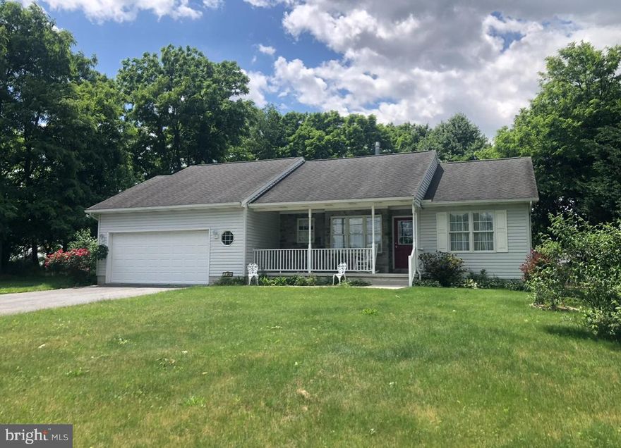 Well maintained ranch home featuring three-bedrooms, two full bathrooms, spacious living room with double-sided propane fireplace, kitchen with bar area and dining area. Full unfinished basement with separate outside entrance. No zoning, no deed restrictions, permits any type of use - commercial or residential. Flat rear lot