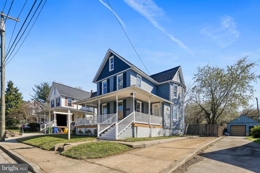 BACK ON MARKET SO DON'T MISS IT THIS TIME! Welcome to this fully renovated and elegantly updated 5-bedroom, 3-bath home, featuring a fully finished third floor with 3 additional bedrooms! With well over 2,000 sq ft of stylish living space and modern colors, this home is perfect for any growing family along with those who love to entertain. Stepping inside, you'll be wowed with wide-open living areas and a custom-designed kitchen equipped with high-end stainless steel appliances, quartz countertops, a large center island, built-in wine fridge — and an added bonus: a huge walk-in pantry! Thoughtfully designed for both function and flow, this kitchen truly is the heart of the home.The bright, spacious formal dining room and modern open floor plan make everyday living and hosting effortless. The inviting living room features large windows and a sleek electric fireplace, adding warmth and charm. The main floor third full bathroom is such a plus! Upstairs, the primary suite serves as a peaceful retreat, complete with a walk-in closet, double vanity, and beautifully tiled en-suite bath. A second bedroom, full bath, and convenient upper-level laundry room complete the floor — no more trips to the basement on laundry day!Additional highlights include a bonus finished basement family room (just add carpet), private driveway, a huge fenced backyard offering plenty of privacy, and a charming wrap-around porch perfect for relaxing outdoors. Major updates completed in 2023 include a new roof, HVAC, plumbing, updated electrical, French drain, and sump pump — offering peace of mind for years to come. Situated in a desirable neighborhood close to shopping, dining, and entertainment, this move-in-ready gem truly has it all.  Don’t miss your chance to call it MY home!