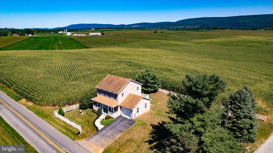 This home offers 3 bedroom, 1.5 bath colonial on .22 acre in rural setting with beautiful views.  Location, location, location!  Living room with gas fireplace open to dining room. Kitchen with plenty of cabinets and pantry.  Half bath on the main level.  Three bedrooms and full bath on second level.  Unfinished basement waiting to be finished!  Trek decking in rear with that beautiful view!  One car garage, shed, and more!