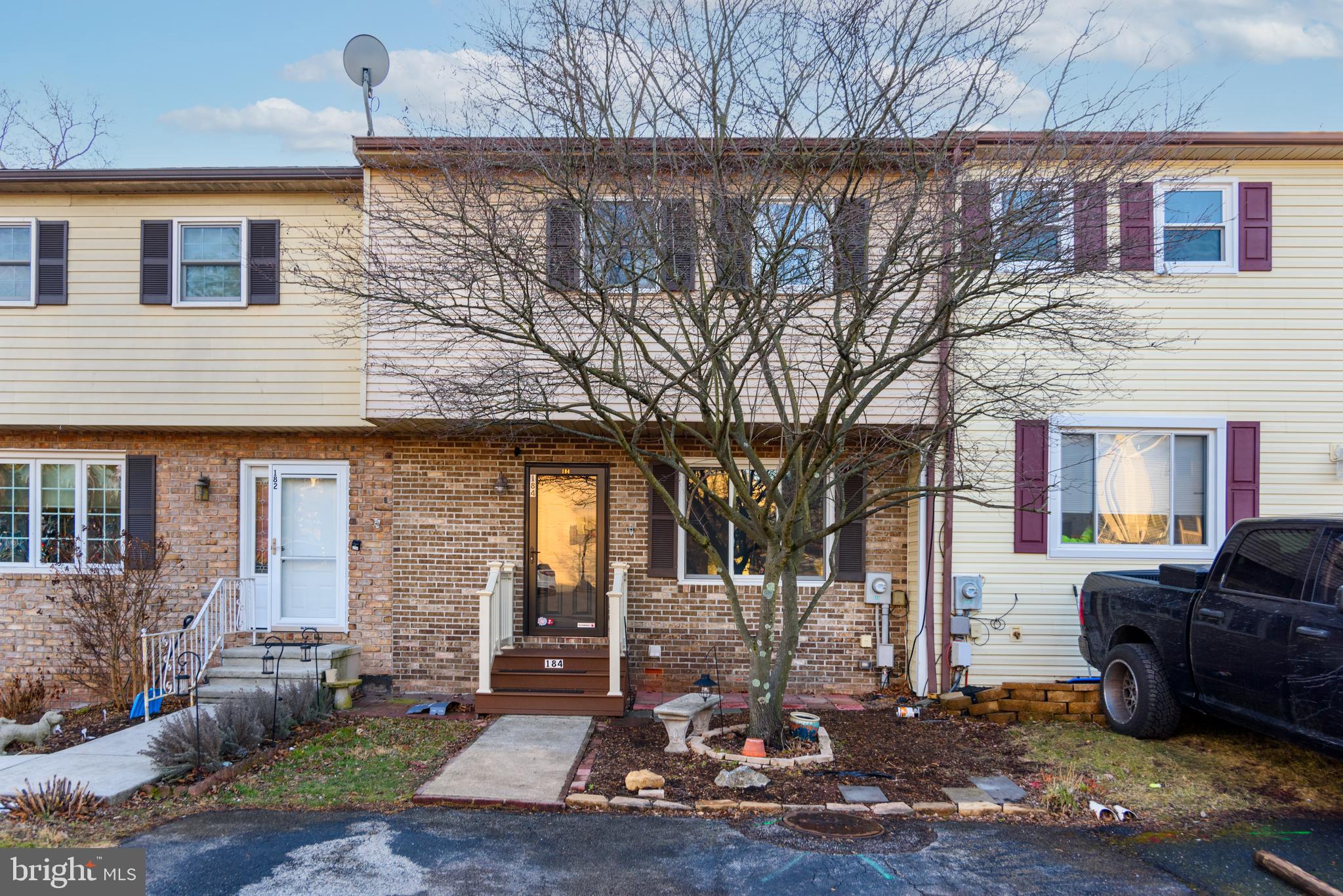 This well maintained Valley Green townhouse is located in a convenient location close to I- 83 and an easy commute to York or Harrisburg. Hardwood flooring in living room and dining room. Slider off dining room leads to a large deck with privacy fence. Kitchen has vinyl plank flooring, and a large window that allows in plenty of sunshine. All appliances are included and are less than 4 years old. The exposed lower level provides a laundry room with 1/2 bath, (washer is only a year old) and a finished family room with a wood burning fireplace. Slider leads to the 2nd deck and the backyard which allows access all the way down to the stream area... very relaxing and beautiful in the summer time! The water treatment system is also included--valued at approximately 6k. Schedule your appt today and see all this home has to offer!