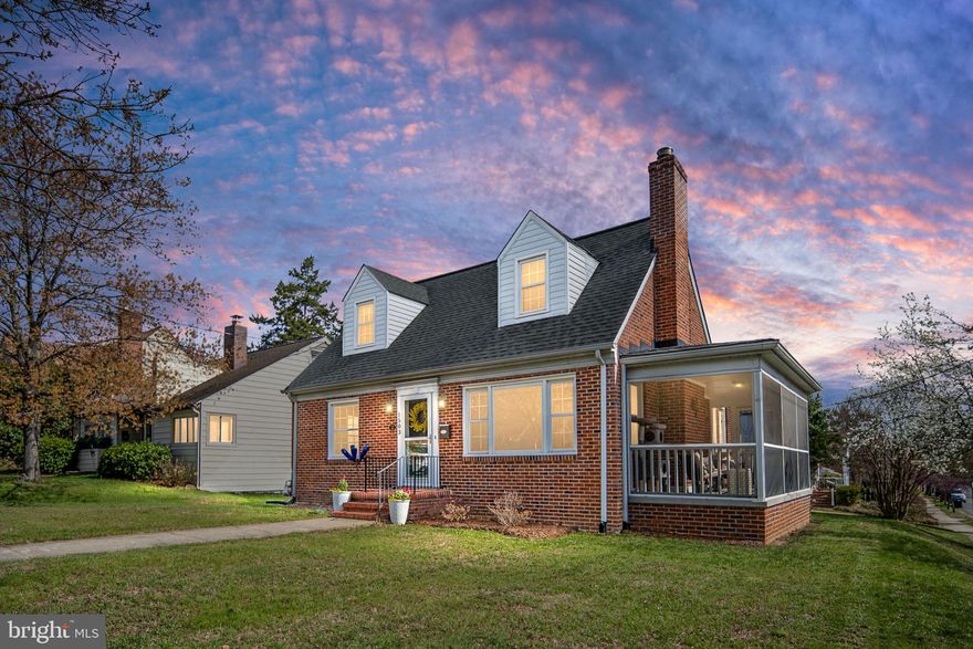 This beautifully maintained and updated cutie has all the things you want in a Downtown home! All brick Cape Cod on an oversized corner lot, main level bedroom and full bathroom with a walk in shower, pristine walk up basement with tons of space, a lovely screened porch, off street parking, permit parking, and a GARAGE with an automatic door! Say more! These updates include everything AND the kitchen sink 2024, 30 year architectural roof on home and garage 2013, front door 2020, storm door 2020, water heater 2020, sump pump 2022, upstairs HVAC 2019, main level HVAC converted from oil and replaced in 2024, attic insulation 2019, dishwasher and kitchen faucet 2023, refrigerator 2024, microwave 2026, natural gas fireplace line 2020, fireplace insert 2024, toilets 2022, granite countertops, lighting and fresh paint 2024. I mean it really is all the things! The upper level has all the charm of a Cape Cod but the two bedrooms offer plenty of space to spread out and storage in the eaves, not to mention a second full bath. This lovely home is convenient to everything, I95, VRE, commuter lots, the fabulous shops and restaurants of Downtown Fredericksburg and it's an easy trip to Central Park. Schedule your tour today!!