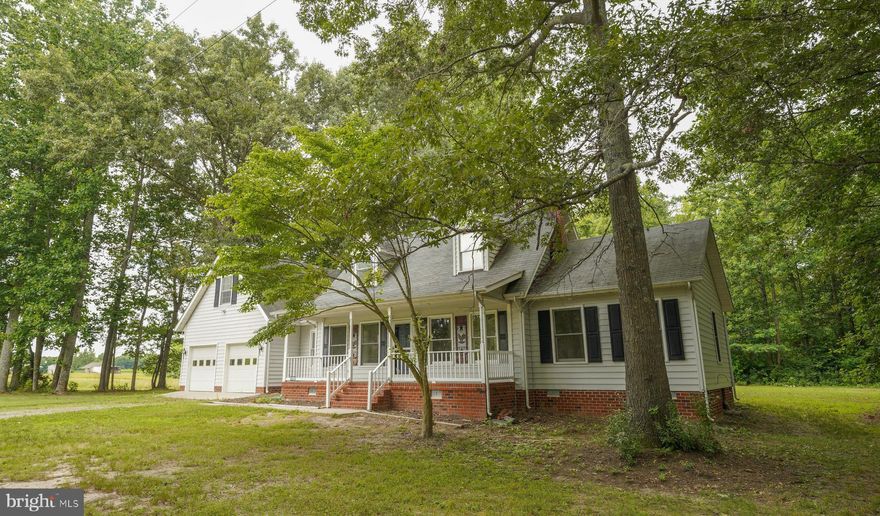 NEW PRICE !!!  Welcome to the country! Charming 3 bedroom 2.5 bath on almost 1 acre. Attached 2 car garage with plenty of storage space. Just off garage is the half bath and laundry room so those dirty shoes never make it into your living space! Also 2 separate closets for coats and seasonal wear. Lots of space for a shelved pantry as well. Eat in kitchen has tons of natural light with a great spot for either a breakfast table or a full sized dinner table. Dining room / living room combo is great for entertaining . There is a flue for a woodstove. Primary 1st floor bedroom and bath make for easy transition to a peaceful nights sleep! Bedroom is well lit and the primary bath has both a soaking tub and separate shower as well as double sinks. Walk in closet in primary has good space for your clothes. Upstairs features 2 bedroom both with walk in closets and a jack and jill bathroom. Bedrooms are both really good sized. The back yard is open with room for a pool or hot tub off the deck. Nice area for a firepit, garden and chickens! Several mature trees ensure a cool summer breeze. Very convenient to Dahlgren, Fredericksburg and Richmond, but far enough away from the hustle and bustle of every day  life. Perfect location to send the kids off on their bikes  and not worry! We are offering up to 5k for new carpet and or paint. Per seller roof, and HVAC units are 10 years old or less.