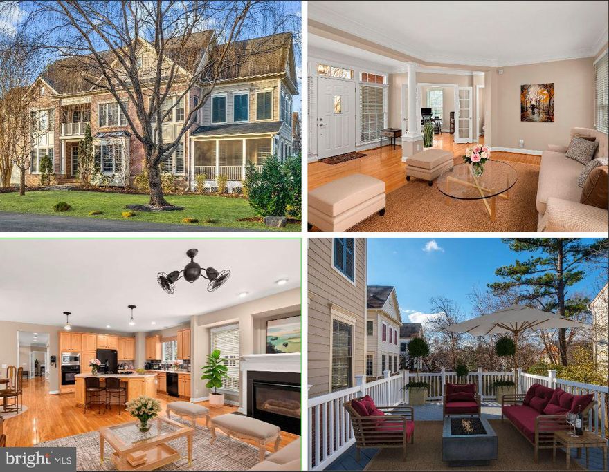 Handsome brick colonial in sought after West McLean just blocks to the heart of McLean with shopping, restaurants, coffee shops and parks *   Open floor plan with hardwood floors, high ceilings, floor to ceiling windows and light filled rooms *  Fabulous kitchen with adjoining family room with gas fireplace and breakfast room * Corner office with walls of windows and great views * Finished lower level with huge rec room, bedroom, full bath, space for exercise room and walk up stairs * Upper level includes spacious master suite with two walk-in closets and an updated master bath and three additional bedrooms * Totally fenced backyard * Expansive deck off front porch * Freshly painted throughout and new carpet * Ready for immediate occupancy