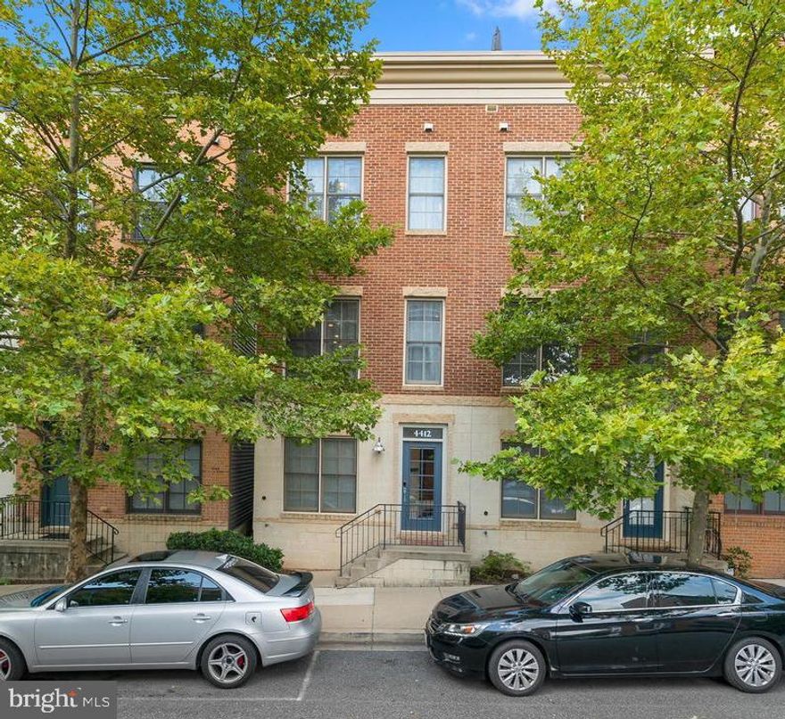 Wonderful 4 level EYA Townhouse with a 2 car garage in the Arts District. Close to everything that the WONDERFUL community of Hyattsville has to offer !! This modern townhouse is a super light filled space with open floor plan and high ceilings. Open living room and dining room look into the kitchen with breakfast bar and  deck access (perfect for a grill) .  3 Bedrooms each with a private bath ( 2 on the second floor and the master on the top floor) and tons of closet and storage space. The large upper level bedroom used as the master suite with laundry . The upper level opens to the private rooftop patio with great views.  2 car garage. Free EYA shuttle to the metro. Walk to all the restaurants and shops in the area - Vigilante Coffee, Franklins Brewpub ( with a HUGE new outdoor Tiki-Bar !!),Busboys and Poets, Tara Thai, Spice 6 Indian , Cafe Azul, Teriyaki Grill & Sushi, Elevation Burger, Shagga Ethiopian Restaurant, El Comalito YES organic market, and also close to the Riverdale Park Farmers Market, Town Center Market (with outdoor seating), Gangster Vegan, Banana Blossom Bistro, Rivera Tapas bar (with courtyard seating). And less than a mile away is Whole Foods, Denizens Brewing company, District Taco, Burtons, and Habit Burger. Showings by appointment only.  Make an appointment and come see it for yourself ! A great home in a great community!