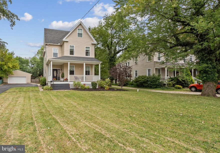 Imagine living in a town in the County where you can WALK to your Farmers Markets, Doctors, Restaurants and Shops as well as the annual 4th of July Parade and Fireworks and even enjoy outdoor music concerts 3 nights a week. This is CATONSVILLE! 127 Bloomsbury exudes a timeless charm and character while providing all the comforts of modern living. The heart of this home is undoubtedly its kitchen, designed for both functionality and aesthetic appeal. The large kitchen island offers ample space for meal preparation and casual dining, creating a central gathering point, and the kitchen bar provides an additional space to enjoy the company of your guests while you work your culinary magic. The living room and dining rooms provide inviting spaces for relaxation and entertainment, enhanced by the refined detail of crown molding, beautiful wood floors and large windows allowing natural light. A main level powder room and laundry area and door to back yard and patio are key for ease of everyday living.  The primary bedroom with an en-suite bathroom offers a private retreat, providing a sanctuary within the home. The bathroom with a double vanity offers convenience and style. A walk-in closet with custom California Closet System offers generous storage space. Two Additional BRs on 2nd level also have custom California Closet Systems.  The 3rd level is finished with a day bed, custom built ins and book nook; ideal for an additional BR/Office/Playroom.  The fenced backyard with patio on .59 acre lot creates a private outdoor space for recreation and relaxation, while the front porch offers a welcoming entrance and a place to unwind. The oversized two-car garage offers secure parking and additional storage PLUS additional space is currently used as a gym with a split system HVAC. Your guests have ample space to park on this large driveway with expanded parking pad.
The open floor plan of this home creates an inviting and spacious atmosphere. This 1869 residence offers a blend of historical charm and modern features, inviting you to create a lifetime of memories. Updated roof, electric, siding, windows and doors etc. WELCOME HOME