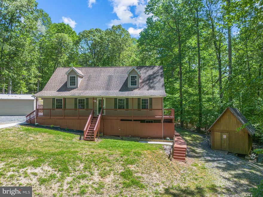 Just Listed! 

Spacious Cape Cod on over an acre in EDEN ESTATES and NO HOA.  Oversized detached garage, covered front porch, large deck with extensive hardscapes. Cottage like storage shed and terrace flower beds waiting for your personal touch. This home offers a large detached Garage/shop area in addition to plenty of work space downstairs. There are bedrooms and bathrooms on every level so plenty of space to spread out. 

This home is freshly painted in a nice neutral color,  with new luxury vinyl plank floors, tile in kitchen & baths and there's soft plush carpet under foot in the bedrooms.  A tankless hot water heater and whole house generator add to the value of this one of a kind find.