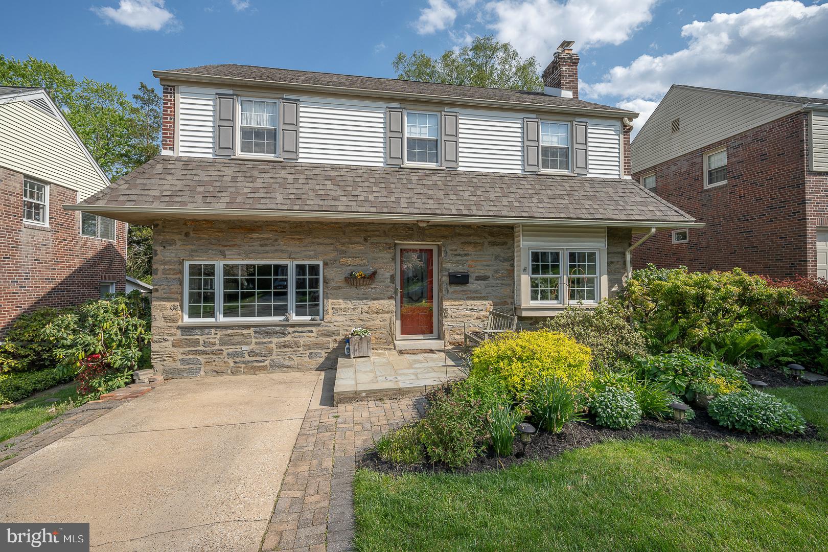 Freshly painted Stone/Brick 4 Br colonial with family room addition and 1st floor den. Modern Kitchen leads into large family room that has sliders to a deck. 1st floor powder room and laundry room. Refinished Hardwood floors in LR and DR. 3 nice sized bedrooms with a 4th Br perfect for a nursery or office. This home offers a Brand New Heater & C/A, New Gas Log FP in LR, Newer roof as well as replacement windows. The deck leads to the manicured and landscaped back yard with shed. Quick settlement possible. This house is conveniently located to major highways and public transportation.