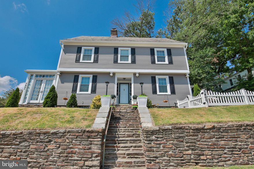 Beautiful hilltop home in amazing Towson location.  Wonderful  traditional center hall colonial with recently refinished hardwood floors, custom built-ins, extensive trim work, ship lap, and amazing sun room. The first floor includes a recently renovated kitchen with honed granite countertops, stainless appliances, subway tile backsplash, and ship lap walls. The living room features a wall of custom built-ins, and a wood burning fireplace. There is a lovely dining room with ample table space, and a custom wine bar area. The second floor features a shared full bath, and a primary suite with large walk-in closet, an en suite bath, and sliding barn doors.  There is an additional bedroom on the third floor, and an additional large storage area as well. Full basement with all utilities including newer gas boiler and hot water heater, updated plumbing, and washer and dryer. The exterior includes new window,siding, shutters, and gutters and downspouts. The slate main roof has been well maintained, and the lower roofs on sun room and screen porch are newer as well. Great side yard with the screen porch, and paver patio, and a fenced yard. There is additional parking at lot behind house, accessed by Hilltop Road. Great location across from Towson University, and convenient to St. Josephs Medical Center, and GBMC, This is truly a great property, and an amazing opportunity!