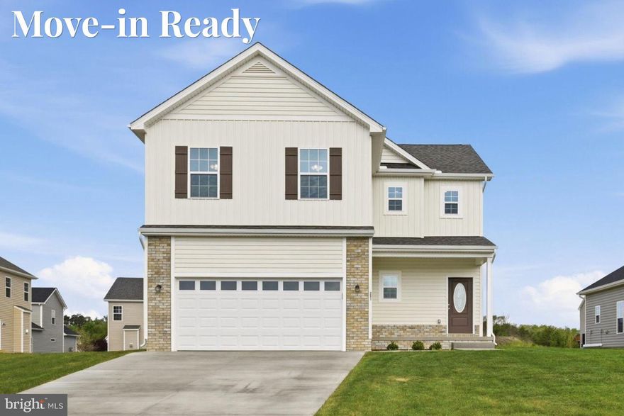 The home is vacant, move-in ready, with preselected upgrades and a one-year home warranty. Welcome to
this beautifully crafted new home by a respected local builder, offering almost 2,000 square feet of
thoughtfully designed living space in the desirable Sovereign Village community with room to grow in the
unfinished basement. The inviting, open-concept main level features a spacious kitchen with a large island,
perfect for gathering and entertaining, that seamlessly connects to the dining and living areas. The family
room features a beautiful fireplace and opens to the large patio and yard, backing to green space. Upstairs,
you’ll find three bedrooms with generous closets, a shared hall bath, and the home's large primary suite with a massive walk-in closet and a beautiful ensuite bathroom with a tiled walk-in shower. Every detail of
this home reflects quality craftsmanship and modern style, with numerous upgrades and dual-zone HVAC
for year-round comfort. Sovereign Village is a sought-after community with sidewalks, open green spaces,
and an optional membership pool for summer fun. Conveniently located just off Route 7 and less than four miles from Old Town Winchester, this home offers the perfect blend of modern comfort, community living,
and commuter convenience. Don’t miss your chance to make this stunning new home yours! Other homes available, 102 Brockham Ct, 100 Brockham Ct,  619 Farmington Dr., and 253 Rossmann Blvd.