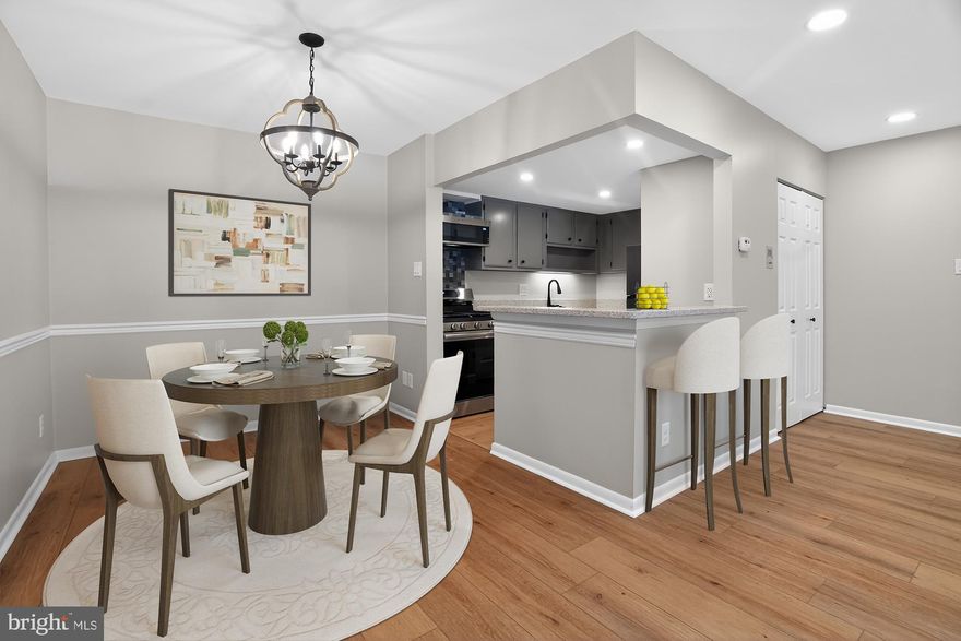 Be the first to own this completely renovated 1+bedroom modern and sophisticated condo located in sought after Old Forge Crossing community in the heart of Devon. Fall in love with this private entrance second-floor unit and its new wide-plank flooring (luxury vinyl flooring) as well as new recess LED lighting throughout, a large living room, separate dining area, entrance closet, and a private balcony (new composite deck tiles) with bucolic views. The open kitchen is sleek yet neutral boasting new stainless-steel appliances, (Including new Built-in Microwave), new Corian Counters, pantry, and under-cabinet lighting.  In addition, a flex space could serve either a home office or nursery.  The bedroom is spacious with a walk-in closet and a new ceiling light/fan, and the bathroom has been totally refurbished – down to the plumbing!  Other features include an in unit laundry closet (washer & gas dryer included) and an attached outdoor storage closet. Absolutely EVERYTHING in this condo, from the entrance carpeting on the stairs to the electrical outlets and switches, have been upgraded and modernized. The unit is equipped with an intercom system that grants your guests access to your condo remotely. There is nothing left to do but have your belongings delivered and enjoy the carefree lifestyle! 
The monthly condo fee includes access to Association pool, tennis courts, clubhouse, snow removal to your doorstep, lawn maintenance, trash, and gas utilities; for cooking, hot water and dryer. The Association does not allow dogs but does allow 2 cats. Like biking or walking, Old Forge Crossing has a private entrance point to the Chester Valley Trail. Close to 202, RT 30, Wegman’s, Trader Joe’s, KOP Mall & Town Center, Devon Train Station and the list goes on. All of this in award winning Tredyffrin/Easttown School District. Schedule a showing today and enjoy the best value in T.E. by spring! Please note, some of the photos have been virtually staged.