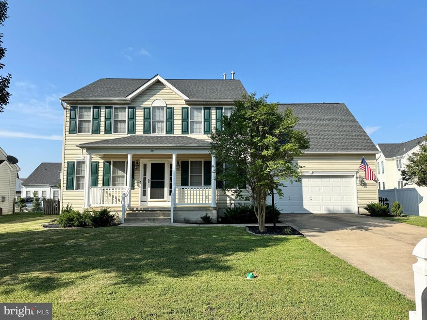 Well maintained home with updated kitchen in Stafford Lakes Village.  Zoned for Colonial Forge School District.  This lovely home has 4 full size bedrooms upstairs with 1 possible bedroom in the walk up basement (ntc), which has a large recreation room and tons of storage.  Primary bedroom has a walk-in closet and ensuite with double vanity,  shower, and separate bath tub.  The main level has a formal dining and living space connecting to the updated kitchen with a breakfast nook.  Cute plantation blinds offer a charming touch to the space.  The 4 bedrooms upstairs are spacious.   Outside there is a large patio opening onto the open and large fenced backyard with a shed.  Fabulous community amenities which include a pool, tennis courts, basketball courts, playground and community club house.
