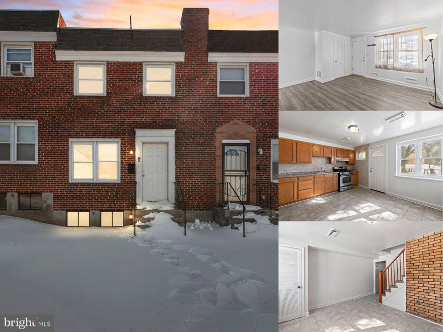 Updated 3-bedroom, 1.5-bath brick interior townhome located in Baltimore’s Parkside neighborhood. Major renovations were completed in 2022, creating a refreshed, move-in-ready feel throughout. Luxury vinyl plank flooring runs through the entire home, paired with fresh paint and a clean, modern aesthetic. The main level offers a flexible bedroom that works well as a guest room, home office, or everyday living space. Two additional bedrooms and a full bath are located on the upper level, providing a comfortable and private sleeping area. The partially finished lower level expands the living space with interior access, a connecting stairway, and a rear walkout—ideal for a recreation room, media space, or workout area. A convenient half bath on the lower level enhances functionality, while the unfinished portion offers valuable storage or future potential. Outside, the fenced backyard provides space to relax, entertain, or enjoy time outdoors. The Parkside location offers easy access to shopping, dining, and major commuter routes, keeping you connected to everything Baltimore has to offer. A well-maintained home with modern updates, a versatile layout, and outdoor space—an excellent opportunity in an established neighborhood.