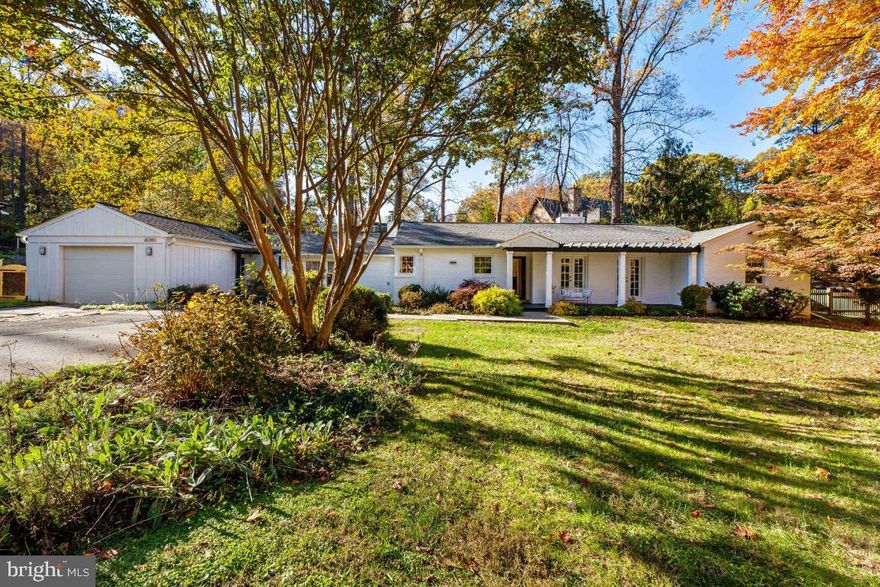 Rare opportunity to own in highly desirable, woodsy Franklin Forest (Franklin Park area) *BEAUTIFUL HOME with a LARGE half acre, plus LOT *EXPANDED, light filled 3BR + 3 BA home on a fantastic, serene setting *Expand, tear down, or live in this lovely home *Free-flowing floor plan *Big, updated kitchen adjoins a spacious family room w/dramatic vaulted ceilings is perfect for entertaining, or relaxing *Separate dining room w/pass-thru to kitchen *Large living room w/Wood burning FP + French doors to front porch *The primary bedroom has en-suite full bath, double sinks, walk-in closet, and French doors to rear patio *The private rear yard is expansive with slate patio, Koi pond, outdoor fireplace and plenty of mature trees & landscaping *1-car Garage access via the breezeway + driveway parking *Many custom improvements and upgrades *Very sought after McLean schools and location like no other. Franklin Forest is often referred to as an Urban Forest with meandering streets, large lots, beautiful homes and natural beauty *Easy commute to DC, Tyson’s, Arlington, Amazon’s HQ2, Technology corridor, GW Parkway, Rt. 66, Beltway, airports *Near parks, bike trails, 2 Subway stations, recreation, shopping, groceries, dining, and so much more *Will not last long