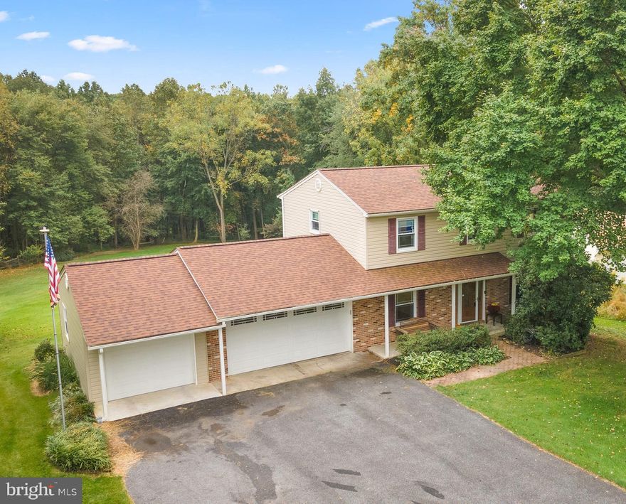 THIS IS YOUR LUCKY DAY! SELLERS NEW HOUSE IS  ALMOST READY $25,000 PRICE IMPROVEMENT***AMAZING COLONIAL IN DESIRABLE GREEN VALLEY ESTATES SET ON QUIET CUL-DE-SAC, HUGE DECK OVERLOOKING PICTURE PERFECT FLAT, REAR YARD THAT BACKS TO COUNTY CONSERVATION AREA WITH STREAM* REMODELED KITCHEN  WITH RAISED PANEL HICKORY CABINETS, SLEAK SILESTONE COUNTERS AND STAINLESS STEEL APPLIANCES* HARDWOOD FLOORS ON MAIN & UPPER LEVELS* COZY FIREPLACE WITH INSERT *4 REMODELED BATHS* FULLY FINISHED BASEMENT WITH WALKOUT, HALF BATH, FIREPLACE, TILE FLOORING &  STORAGE AREA. *NEW ROOF & SIDING 2021 *WASHER/DRYER & HOT WATER HEATER 2020. GARAGE ADDITION, HVAC & WINDOWS 2010. *3 CAR GARAGE  W/PULL DOWN STAIRS* WALL BETWEEN BEDROOMS REMOVED BUT CAN EASILY BE CONVERTED BACK TO 4 BEDROOMS.