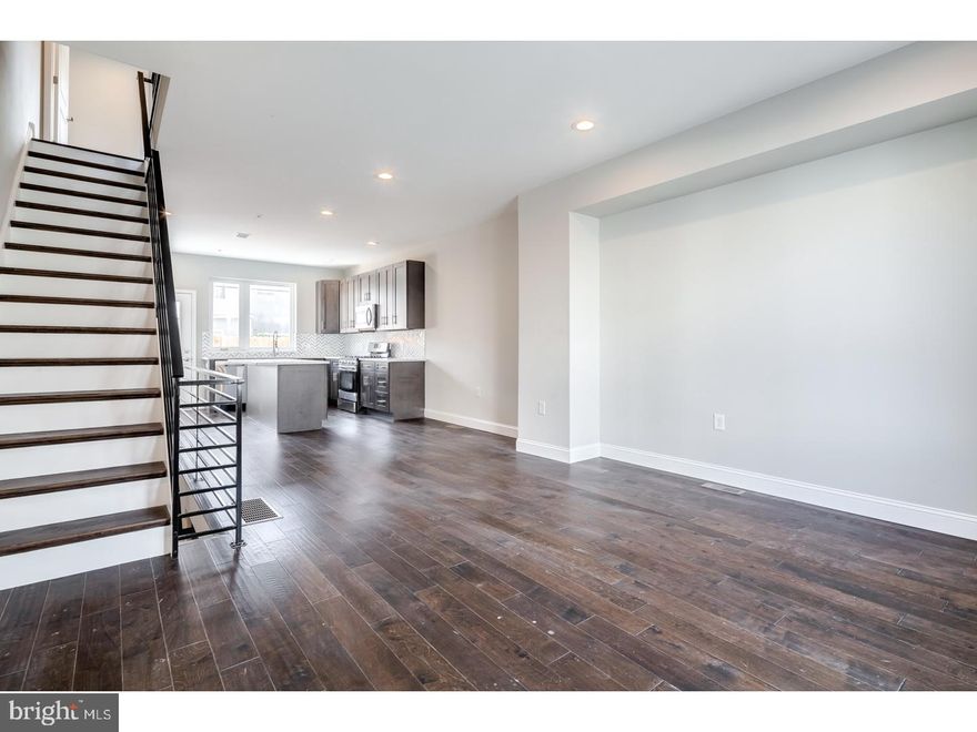All Good Things come in THREES...THREE New Construction Homes with THREE bedrooms, THREE Bathrooms, point THREE miles to FRANKFORD Ave on a THREE minute bike ride.  Come take a look at these beautiful New Construction Homes located 1.5 blocks from the El in red-hot South Kensington. These homes are perfectly located 1/3 mile to Frankford Ave and all that Fishtown & South Kensington has to offer, Evil Genius Brewery, StateSide Vodka, Buzz Cafe, Soup Kitchen Cafe', Steap and Grind, Fishtown Market & Common Sense Bar, just to name a few. Each home is 18.5 feet wide and boast Approx 2,300 SF of modern living, hardwood floors throughout except basement and bathrooms. The homes offer tons of Natural light from the large gorgeous windows on each level of the home, a full finished basement, and spacious Roof Deck. Enter through the front door to a wide-open living space with 10+ ceiling height that is thoughtfully designed & perfect for Entertaining. The Gourmet eat-in Kitchen features Quartz counter tops, tile back-splash and SS Samsung Appliances. The Finished Basement space could be an Home Theater, Office, Den or Family Room. The 2nd floor has two spacious bedrooms, a hall bathroom with tiled tub/shower and convenient laundry room. Walk up to the 3rd floor Master Suite Retreat and you will find A Gigantic Bedroom  with tons of natural light that filters through the large windows, Spacious custom walk-in closet, & Master Spa-Like Bath Room featuring Double-Bowl Vanity & Over Sized Shower with frameless glass door. The pilot house opens to a 500 square foot rooftop deck with Magnificent views of the Center City. The homes includes a 1-year builders warranty. The 10-Yr Tax Abatement Applied for. Homes are slated to be completed around May 2018.  Call now, for more information on these great homes.  Pictures of completed homes are from the builders other projects.