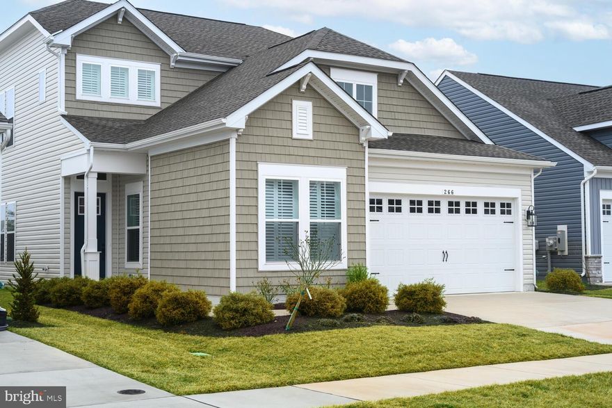 Coming Soon...  Get ready for this beautiful, less than 1 year old home in the sought after community of Four Seasons at Kent Island.  This Simone model home with loft features 4 bedrooms and 3 full baths is awaiting it's next owner.  With recent improvements including paint and Plantation Shutters, this home is move in ready so that you can enjoy this community and the upcoming Spring and Summer on fabulous Kent Island.
Situated on a premium lot with close proximity to the 24,000 sq. ft. club house, indoor and outdoor pools, you won't be disappointed in touring this home.
The gourmet kitchen with the "Farmhouse Collection" design features stainless appliances including both a gas stove and built in wall oven to impress the most pampered chef.  The master suite is beautifully designed with a master bath which includes a large walk-in shower, double vanity sink and large walk-in closet.  The 2nd bedroom and 2nd full bath are located on the main level and the 3rd and 4th bedrooms along with the 3rd full bath are located on the 2nd level.  As you pass through the main living area including the propane fireplace, you may eventually choose to relax on the rear screened patio to enjoy some of the outdoor living that the area offers.  This home also includes a Rinnai Tankless Water Heater.