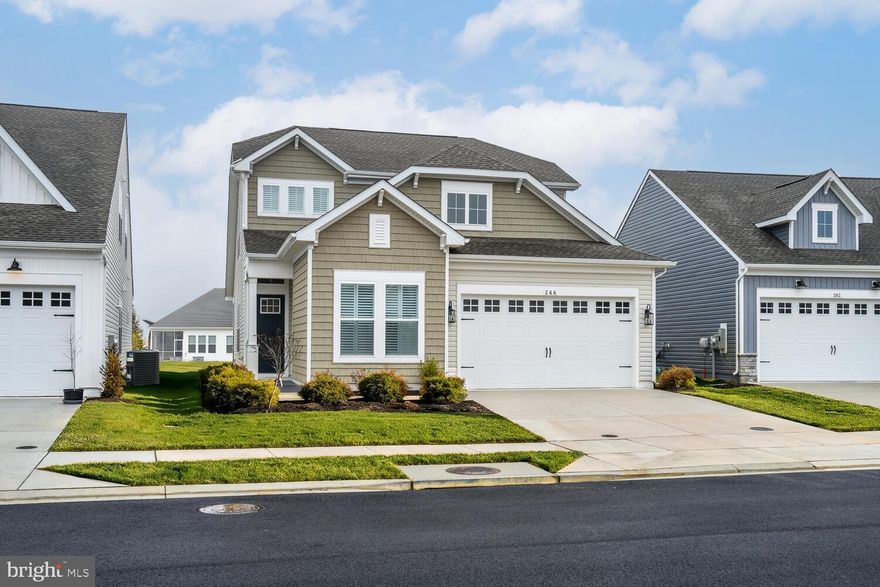 Coming Soon...  Get ready for this beautiful, less than 1 year old home in the sought after community of Four Seasons at Kent Island.  This Simone model home with loft features 4 bedrooms and 3 full baths is awaiting it's next owner.  With recent improvements including paint and Plantation Shutters, this home is move in ready so that you can enjoy this community and the upcoming Spring and Summer on fabulous Kent Island.
Situated on a premium lot with close proximity to the 24,000 sq. ft. club house, indoor and outdoor pools, you won't be disappointed in touring this home.
The gourmet kitchen with the "Farmhouse Collection" design features stainless appliances including both a gas stove and built in wall oven to impress the most pampered chef.  The master suite is beautifully designed with a master bath which includes a large walk-in shower, double vanity sink and large walk-in closet.  The 2nd bedroom and 2nd full bath are located on the main level and the 3rd and 4th bedrooms along with the 3rd full bath are located on the 2nd level.  As you pass through the main living area including the propane fireplace, you may eventually choose to relax on the rear screened patio to enjoy some of the outdoor living that the area offers.  This home also includes a Rinnai Tankless Water Heater.