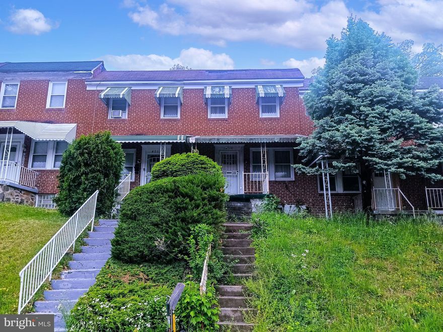 ONLINE AUCTION: Bidding begins 8/1/2025 @ 10:00 AM. Bidding ends 8/5/2025 @ 11:50 AM. List Price is Suggested Opening Bid. Deposit: $7,500. 2 Story Townhouse located in the Kenilworth Park area. JUST MINUTES to Morgan State University. Easy access to major traffic artery E Cold Spring Lane.