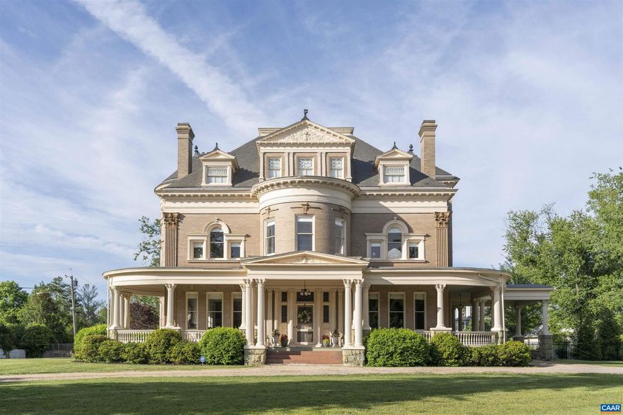 The William Christopher Ivey Home. This remarkable historic residence showcases stunning period details: original woodwork, fresh interior paint, coffered ceilings, grand mantels, pocket doors, wainscoting, and a breathtaking staircase- soaring 12-foot ceilings. Updated light fixtures. Modern comforts blend with historic charm, updated electrical, a new boiler (2016), and upgraded venting (2022). Chef?s kitchen is a standout, granite countertops, stainless steel appliances, a powerful 8-burner Viking stove. The main level features two gracious parlors and a formal dining room. Seven fireplaces throughout. Fenced backyard with a cobblestone patio, a saltwater pool (new heater/pump, and automatic pool dispenser), Chimney repairs with custom caps in (2022). Smart gate system. 50+ Custom Roman shades that are individually controlled with remote WiFi/app. A dream home for entertaining, inside and out. Gorgeous carriage house that includes a sunny apartment, perfect for guests or renting. Currently monthly income $1,300 per month adding an estimated 680+ Sqft separate from the main house. The ideal home to soak up summer days by the pool and strolling to the nearby cafes, shops and restaurants. Conveniently located moments from downtown,Granite Counter,Fireplace in Living Room