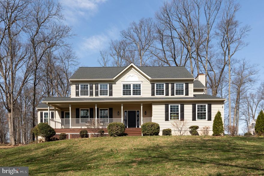 Welcome to 3312 Heavenly Cause Ct, a beautifully 4-bedroom, 3.5-bath home, set on 2.22-acre lot located in the desirable Mt. Airy community. A front porch and newer front door create an inviting first impression. Hardwood floor throughout the main and upper levels. The main level features a large office with vaulted ceilings and abundant natural light, a separate living room and a formal dining room. The eat-in kitchen features granite countertops, generous cabinetry, electric double oven, and opens to the family room. The family room offers a striking stone-accented wood-burning fireplace. The rear deck is perfect for grilling or simply relaxing. Upstairs, the primary suite has a vaulted ceiling,  a soaking tub, a separate shower, dual vanities and a walk-in closet.  Three additional bedrooms, a full bath, and a convenient laundry room complete the upper level. The fully finished lower level expands the living space with a wet bar, a refrigerator, a water filtration system, a full bathroom and a storage area. A French door leading to the outdoor, plenty of room for gardening, recreation, and pets. Behind the house, there is a detached shed. Some updates include - Roof replaced 2023; Presidential Exteriors windows, doors, and gutters installed in 2025, lifetime warranty; expanded 4000SF parking lot 2023. Septic cleaned in 2025. convenience of nearby golf, a full-service restaurant and pro shop, as well as easy access to shopping, dining, and I-70. Enjoy comfortable living and scenic surroundings in this home. Sell as is.