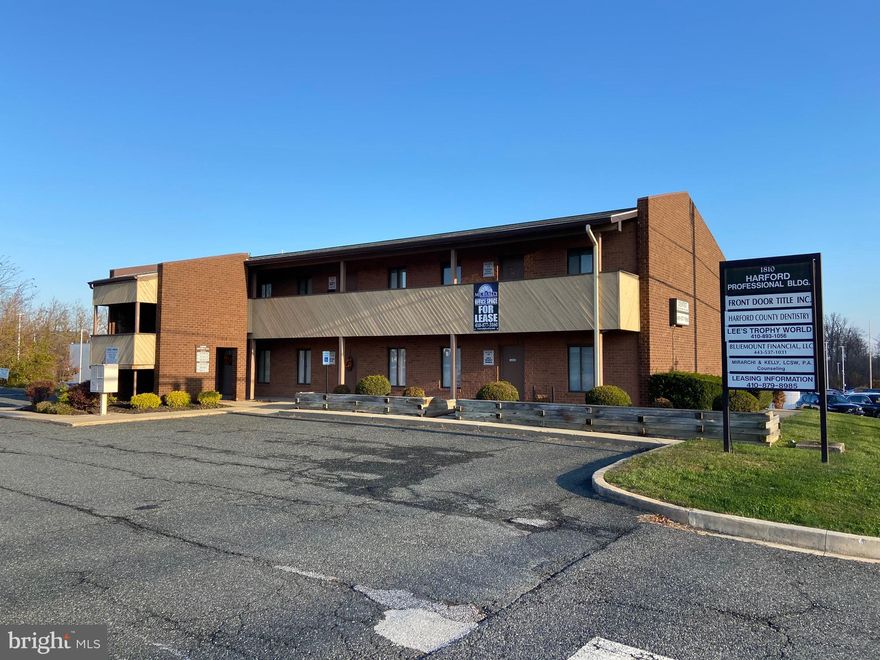 Prime Development Opportunity in the Heart of Fallston. This property offers .85 acres along a very busy section of Belair Rd in Fallston. The traffic count exceeds 30,000 per day. The property has easy ingress and egress with a traffic light and turn lanes already in place. The property also offers a potential back access as West Grove Ave is in the rear of the property. Buyer to verify back access. The property is ideal for any fast food chain or national retailer looking for high exposure and easy access to their business. The properties road frontage is approx 129 ft and it's depth is approx 284 ft. The current status of the property is a Fully Occupied Professional Office Building.  Call the Listing Office for further details and showings