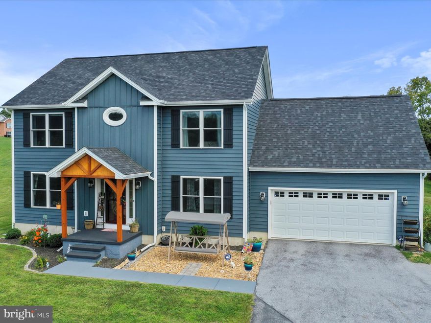 MULTIPLE OFFERS - Best and final due by 6:00pm on Monday, August 26th! Welcome to your dream home! This stunning property has been meticulously renovated with no detail overlooked. As you approach, you'll be greeted by a beautifully tree-lined driveway leading to a home that has been thoughtfully updated in recent years. The 50-year architectural shingle roof was recently installed on both the house and the shed, complemented by lovely blue insulated siding. All windows have been upgraded to larger, more efficient ones, enhancing both the aesthetic and energy efficiency of the home. The gutters and downspouts have also been replaced, and the septic system has been upgraded to meet the needs of a four-bedroom home. The outdoor space is equally impressive, featuring a newly finished deck with a roof and electric setup for weekend gatherings with friends and family. Enjoy outdoor cooking on the patio with a gazebo, and store your yard tools and equipment in the updated 12 by 16 shed. The fenced backyard is perfect for relaxation and entertainment, set on nearly an acre of land. Inside, the main level boasts an updated half bathroom, a dining room with modern woodwork, a private office, and an open-concept kitchen and living room area with hardwood floors throughout. The kitchen is a chef’s dream with granite counters, an oversized island, updated appliances including a double oven, and a cozy breakfast bar. The gas fireplace is a central feature, providing warmth and ambiance to both the kitchen and living room. Upstairs, you'll find three bedrooms and a well-appointed bathroom featuring double sinks, a tub/shower combo, oil-rubbed bronze fixtures, and tile flooring. The primary bedroom is a true retreat, with a spacious layout, modern accent wall woodwork, a sitting area, and a generous walk-in closet. The primary bathroom offers a luxurious experience with a glass-door shower, a soaking tub, double sinks, oil-rubbed bronze fixtures, and tile flooring. The basement adds even more living space with options for a fifth bedroom, an additional office or playroom, a family room, and another full bathroom, plus ample storage. This home’s location is fantastic, and it has been maintained with the utmost care. Schedule your showing today and experience all that this exceptional property has to offer!