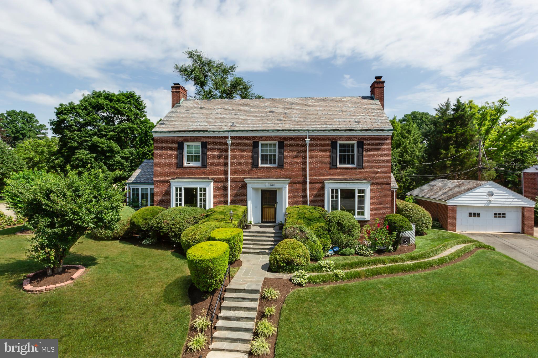 A Shepherd Park Classic! This GORGEOUS 5BR/3.5BA home is sited on two lots and has been fully renovated and impeccably maintained. Ideal for family living and entertaining, this home features a well-designed floorplan, large proportioned rooms, renovated kitchen and baths, an enormous family room, gorgeous gardens, and several outdoor entertaining spaces. A great value in a prime location. Easy access to METRO, downtown Silver Spring, the new Walter Reed Development, and Rock Creek Park. Two car garage parking.