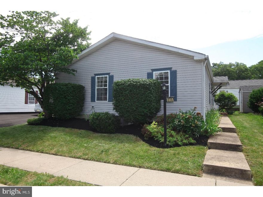 Priced for a tremendous home value in much sought after Gwynedd Woods 55+ community. No lot fees! Amply-sized, well sunlit rooms all with a neutral color scheme. Vaulted ceilings, lots of windows plus skylight and desk area in kitchen is sure to appeal to many home buyers. Community provides a club house for residents use. Private rear yard offers deck for outdoor enjoyment and entertaining. Laundry room and outdoor shed provides additional space for storage.