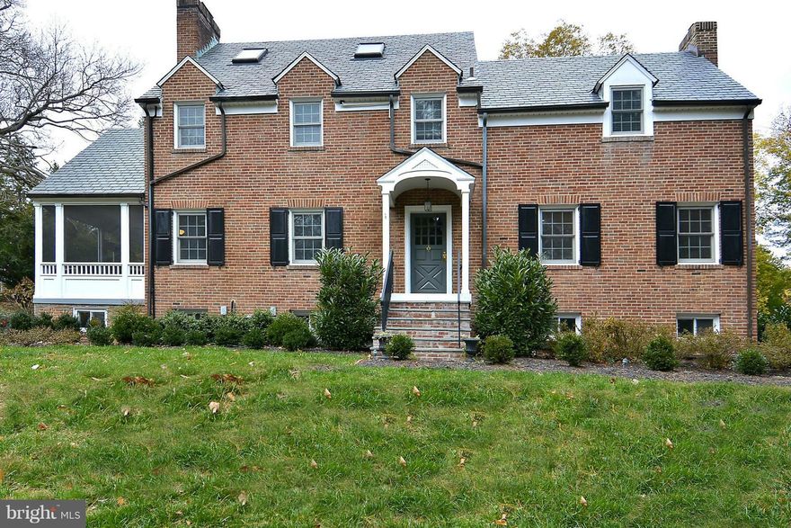 Classic & upgraded from top to bottom! Brick Colonial w/4 large bedrooms upstairs, 3.5 baths, 3 fireplaces & original hardwood floors throughout. Sunny main level is perfect for everyday & entertaining - upscale eat-in KIT, living room & family room. Generous fully finished lower level. Private 1+acre corner lot w/screen porch, expansive deck & fire pit. Near FDA, DC, UMD; easy access to Metro.